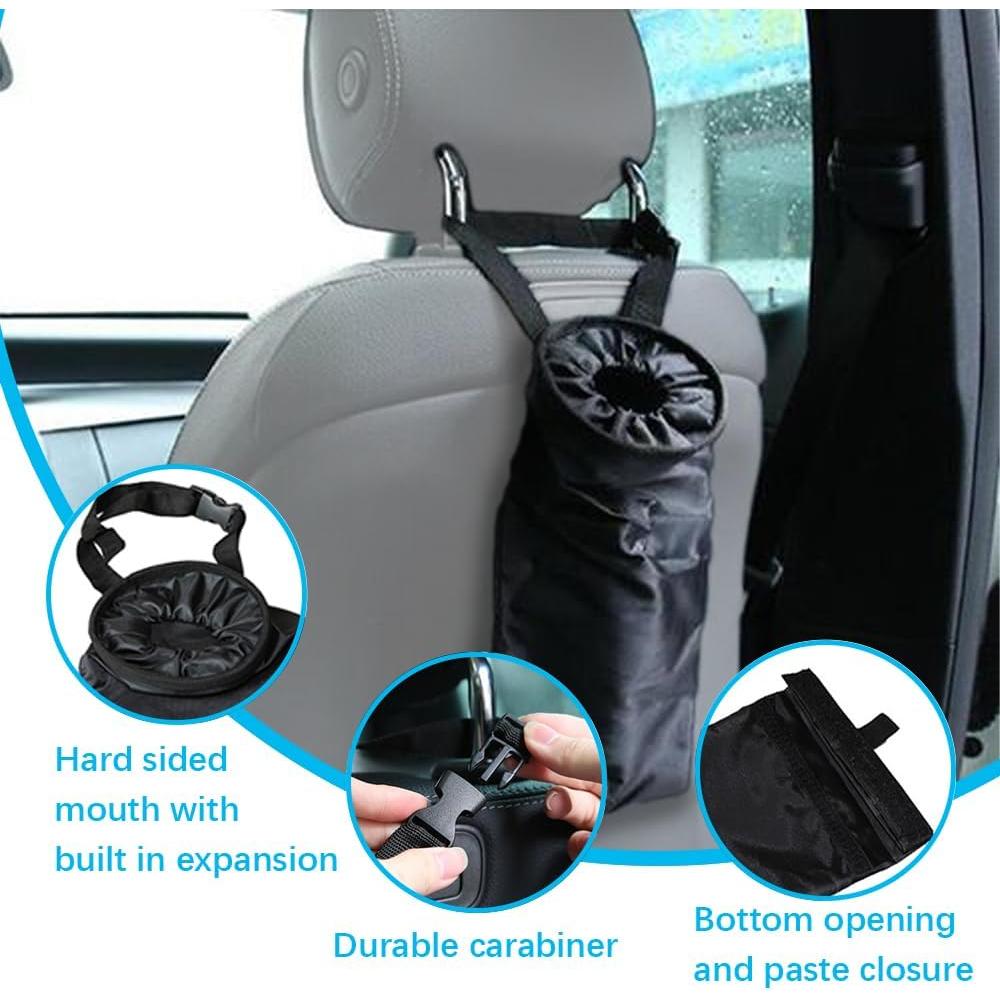 Bolsa de Basura Plegable para Autos Lecctso 2 Galones Negra