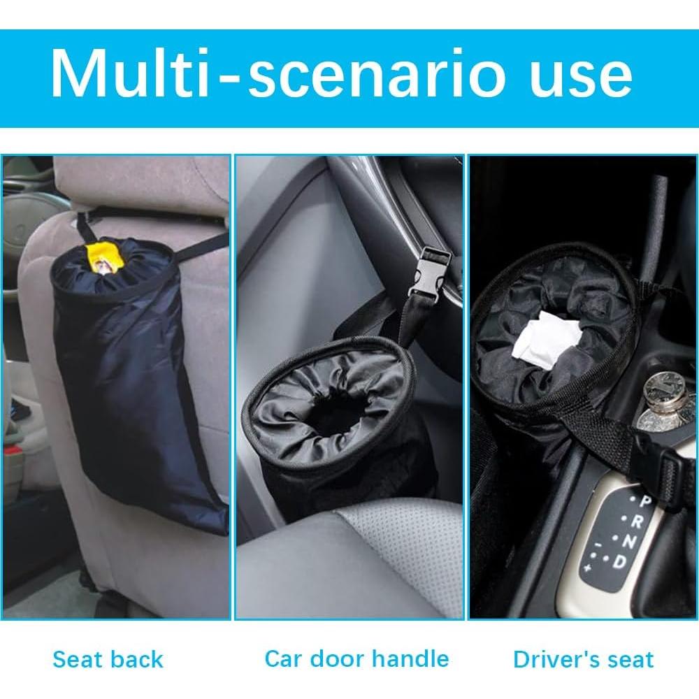 Bolsa de Basura Plegable para Autos Lecctso 2 Galones Negra