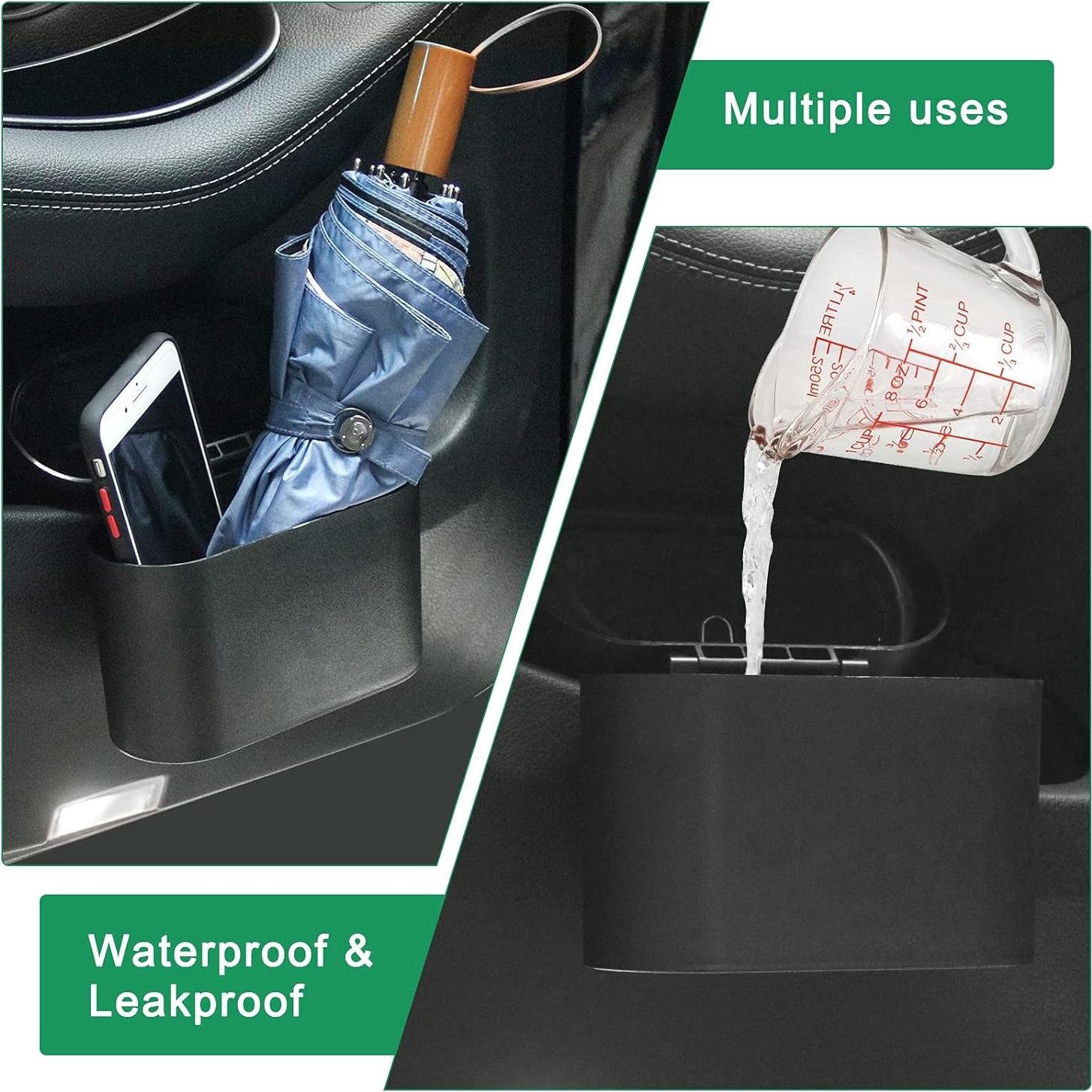 Basurero para Coche AHIER Mini Portátil con Tapa y 30 Bolsas