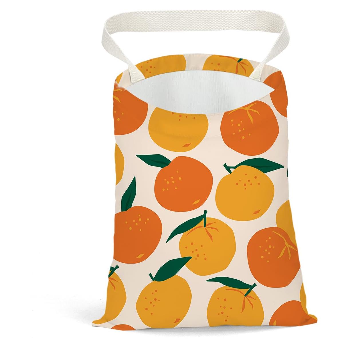 Bolsa de Basura para Auto Pykfrhh Naranja Impermeable 30x25cm