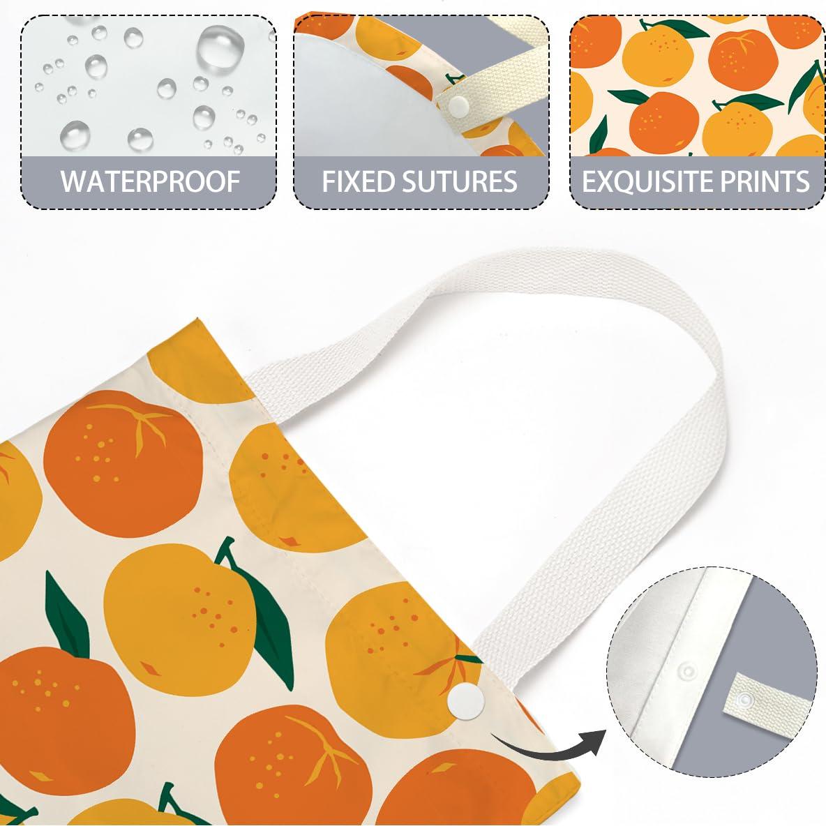 Bolsa de Basura para Auto Pykfrhh Naranja Impermeable 30x25cm