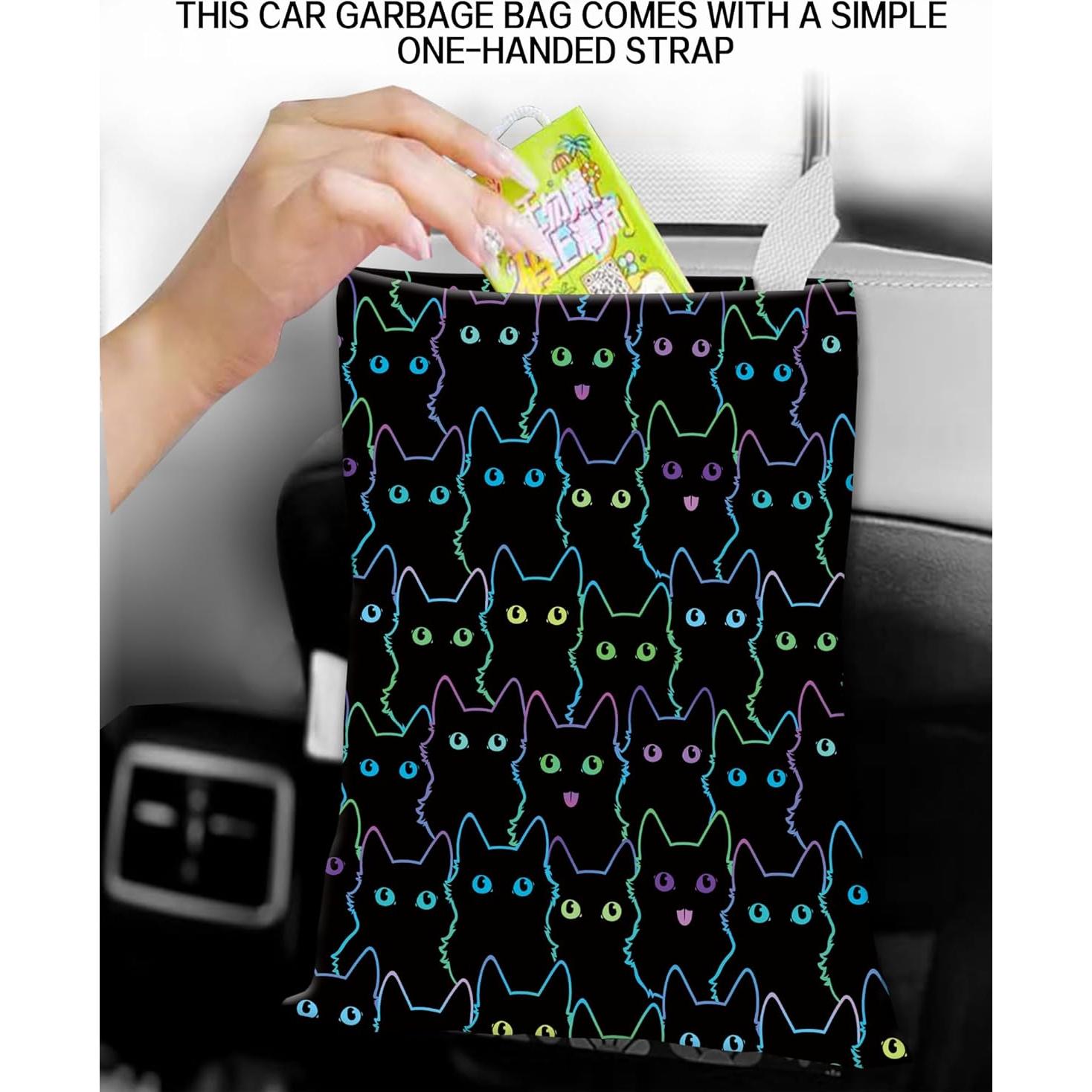 Basurero Colgante para Auto ANKVRP Gatos Lindos 5L