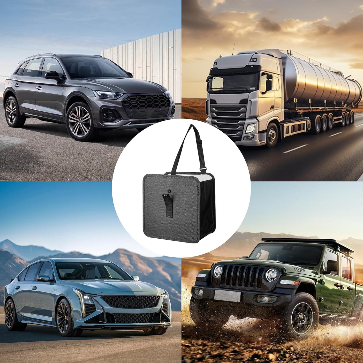 Basurero de Auto Couslcd Plegable 7L Impermeable Negro