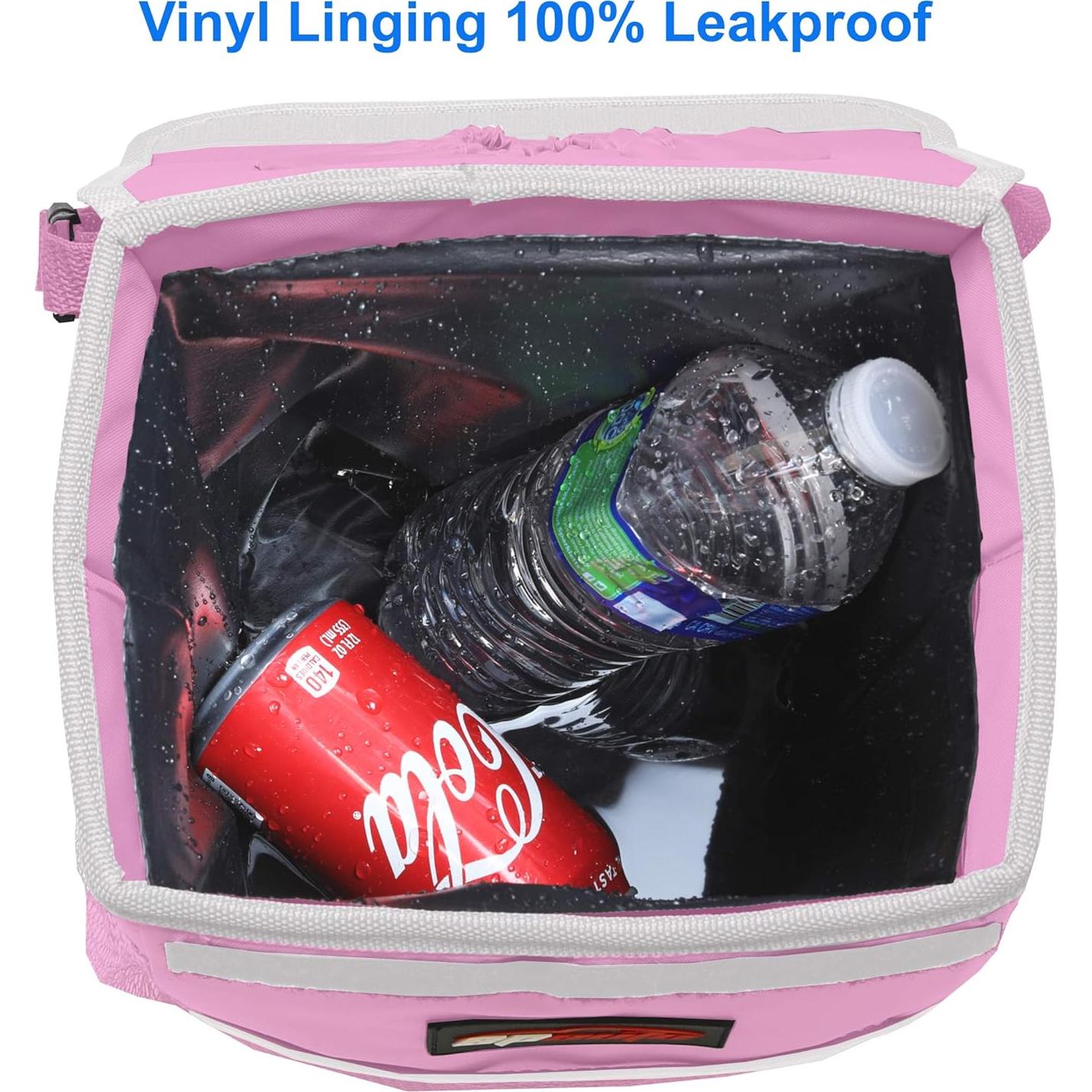 Basurero Impermeable para Auto EPAuto 9.46L Rosa con Tapa