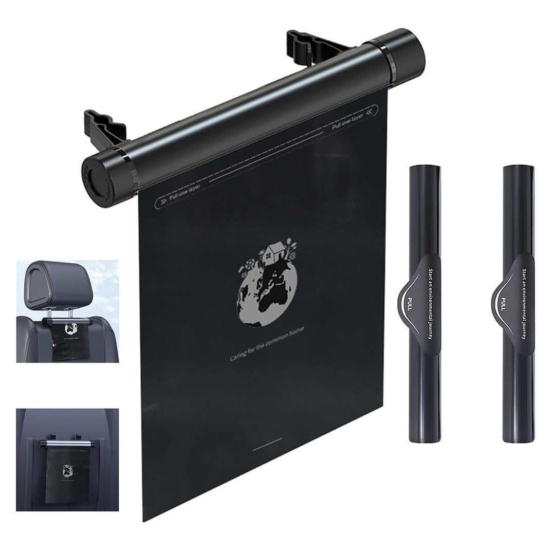 Cubo de Basura para Auto Mrsnimou 2L Negro con 40 Bolsas