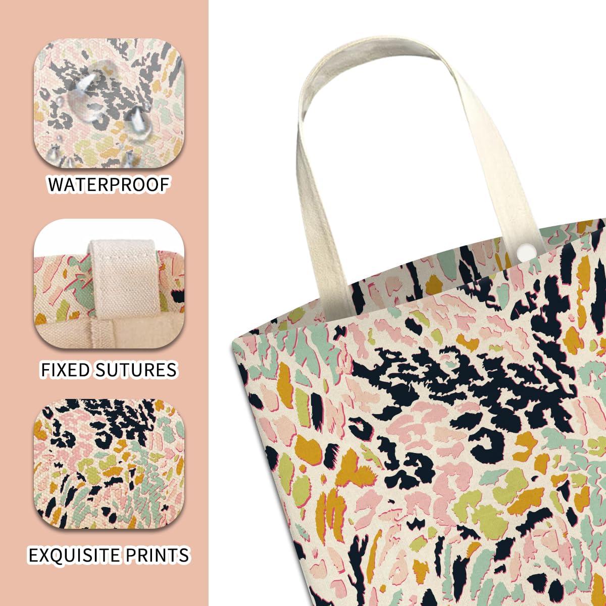 Basurero Colgante para Auto ABUIFDK Leopardo Colorido 30x24cm