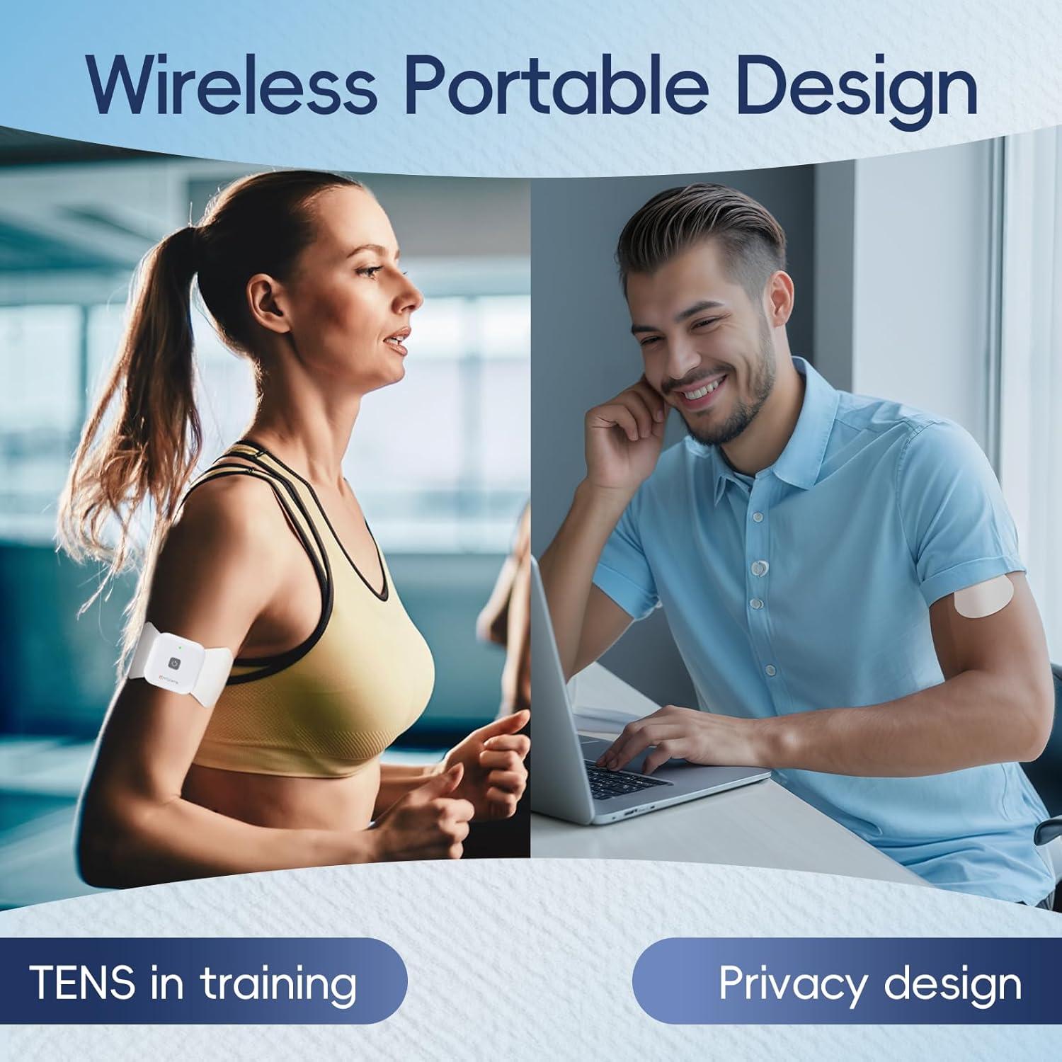 Comfytemp Estimulador Muscular TENS Inalámbrico 15 Modos