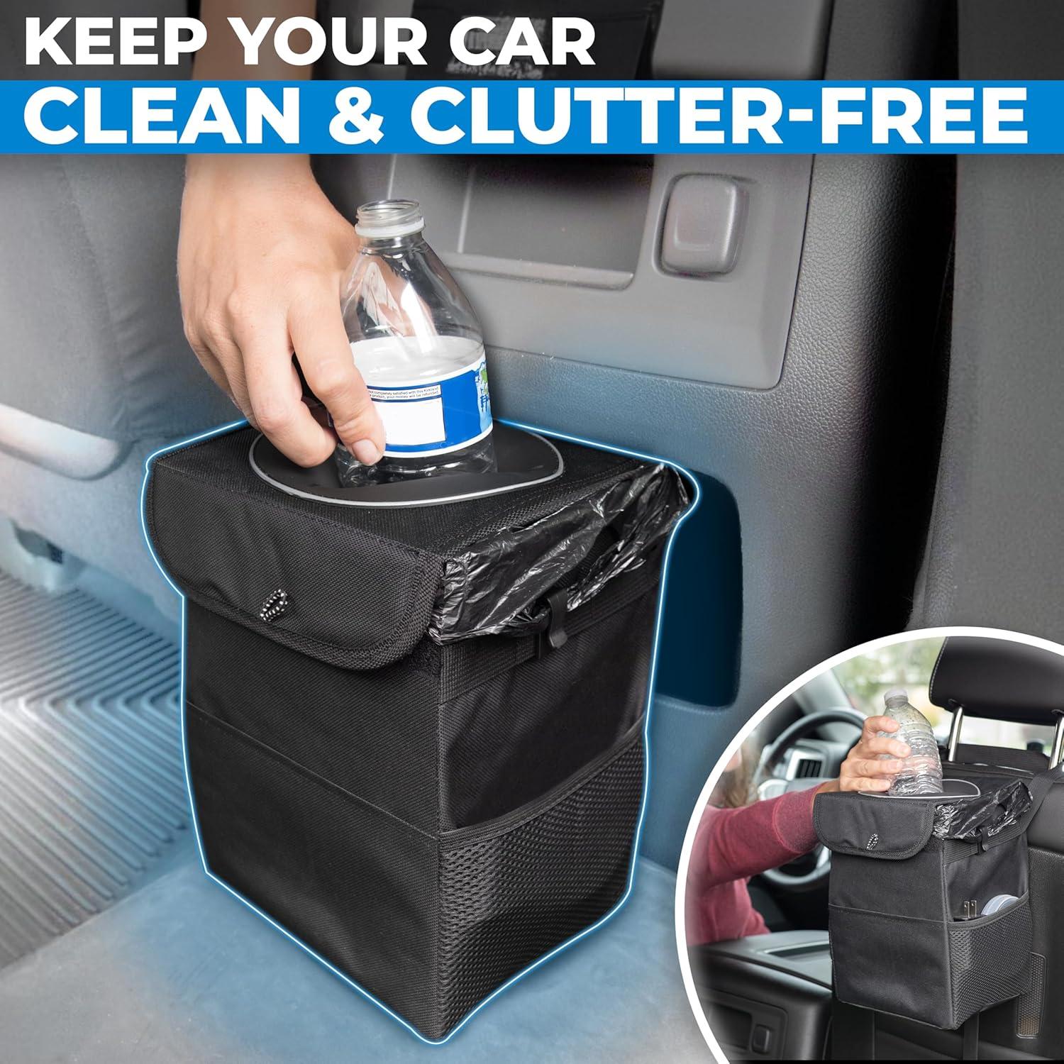 Basurero de Coche EcoNour 5.68L Impermeable Colgante Negro