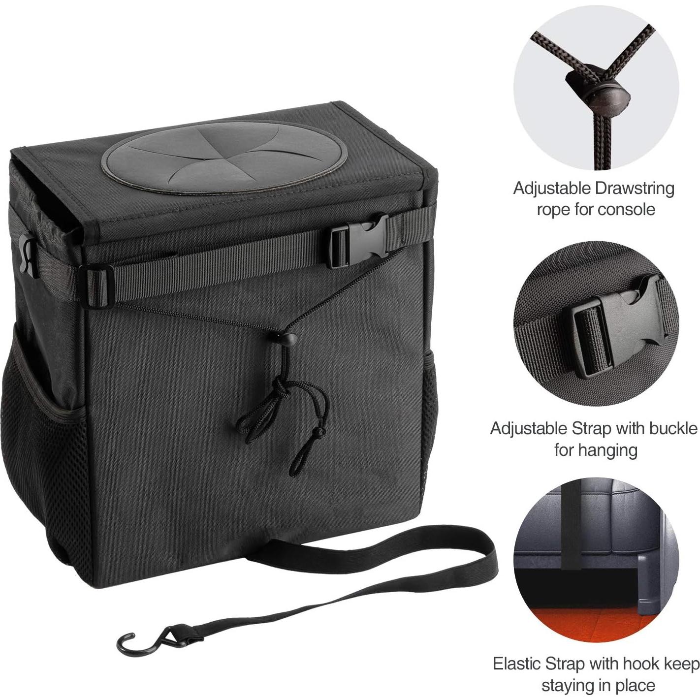 Basurero de Coche Ryhpez 12L Impermeable con Tapa - Organizador