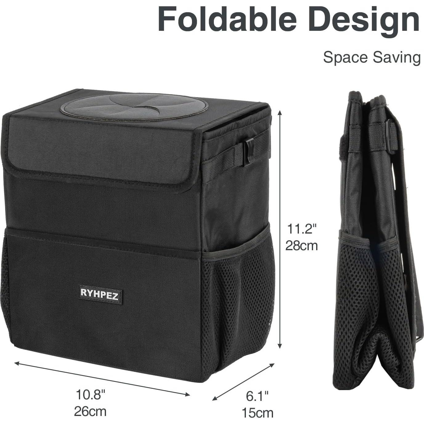 Basurero de Coche Ryhpez 12L Impermeable con Tapa - Organizador