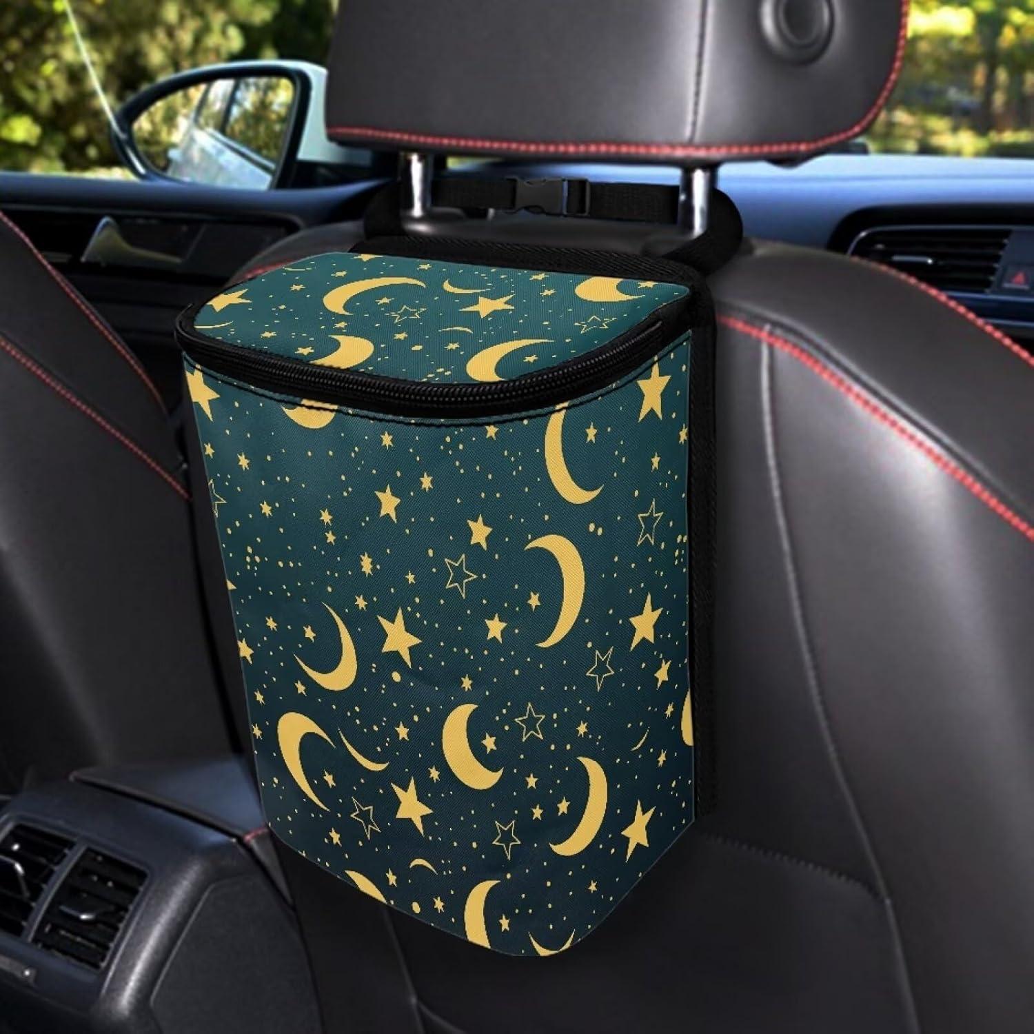 Basurero de Auto Plegable Annejudy Estampado Luna y Estrellas