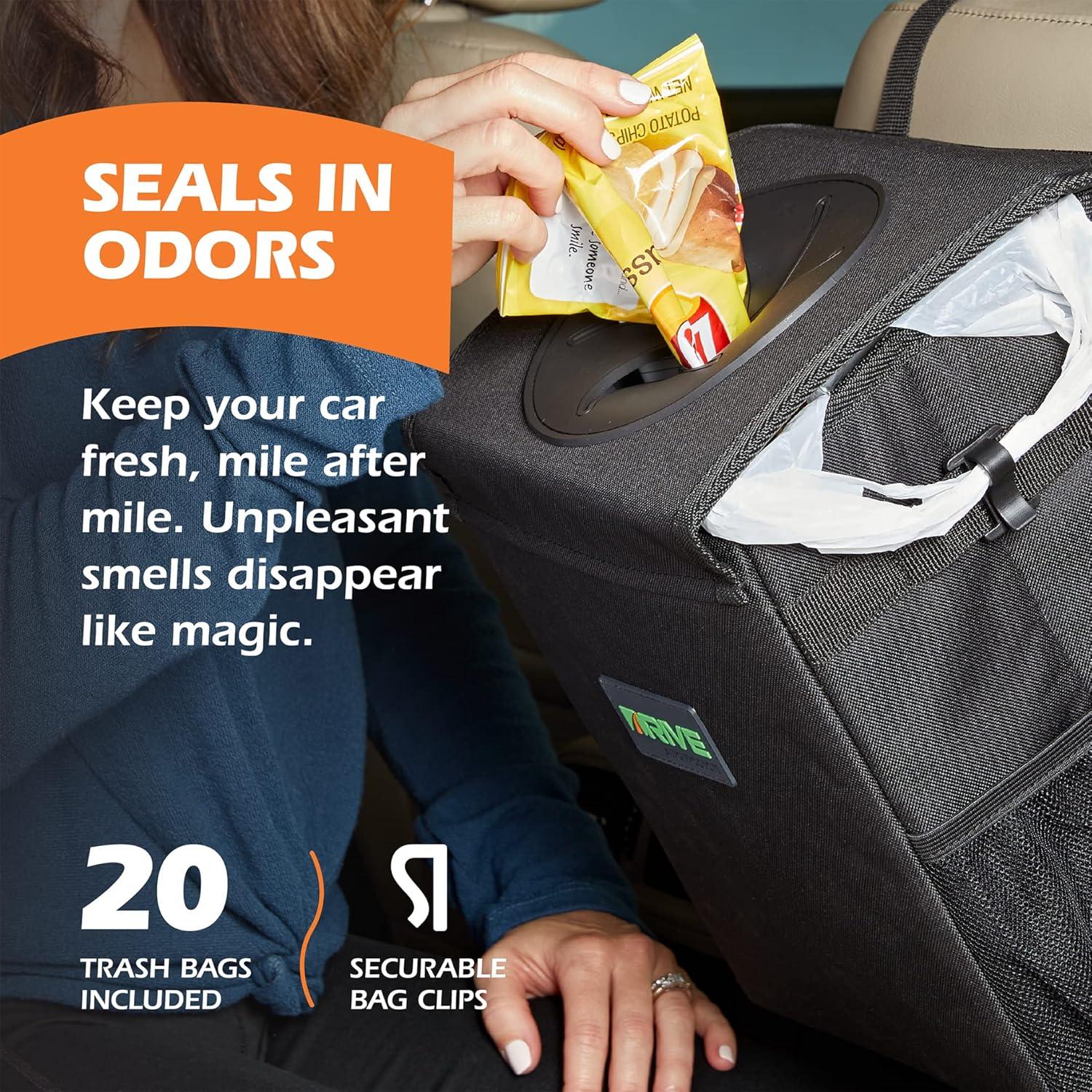 Basurero de Coche Plegable Drive Auto - A Prueba de Fugas, Negro