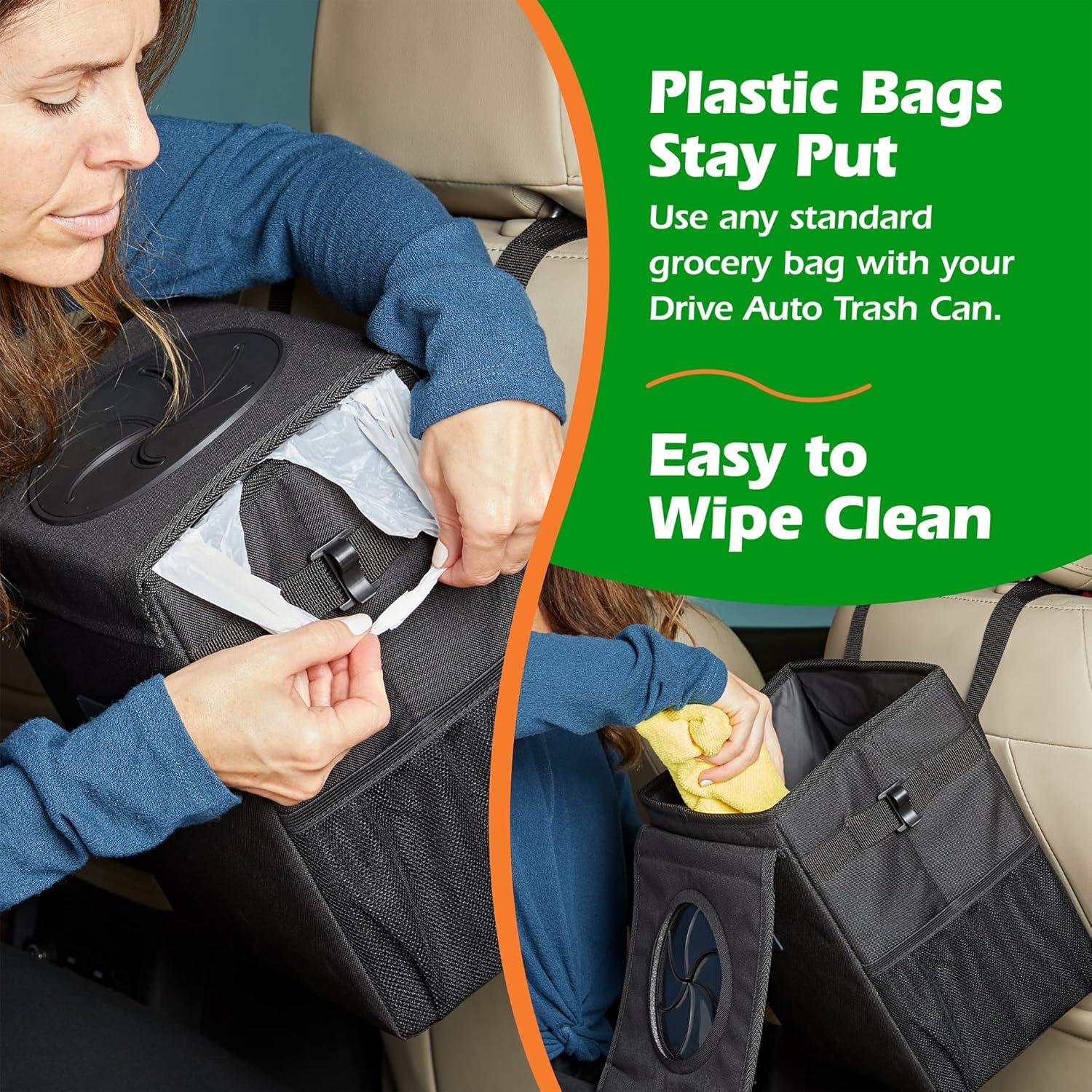 Basurero de Coche Plegable Drive Auto - A Prueba de Fugas, Negro