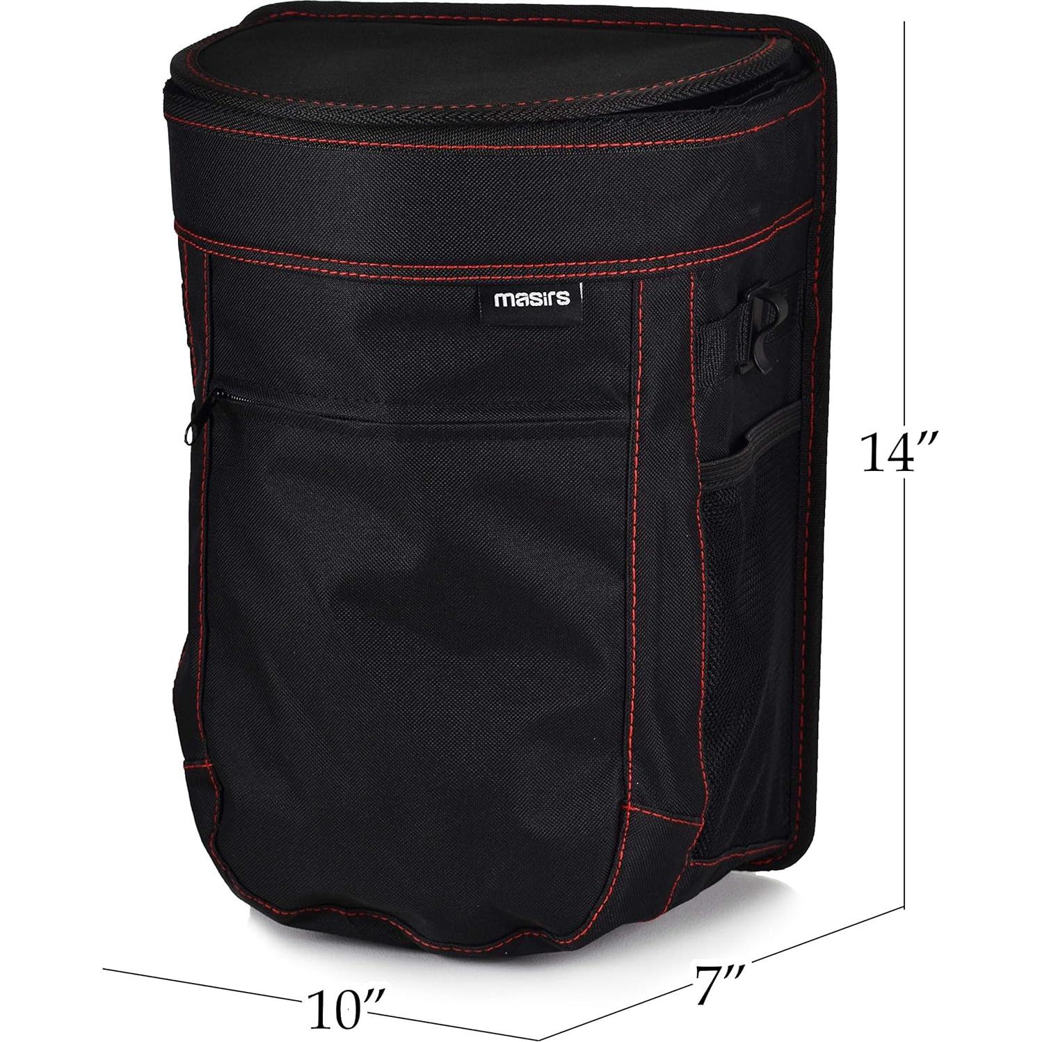 Basurero para Vehículo Masirs - 12L a Prueba de Fugas Negro