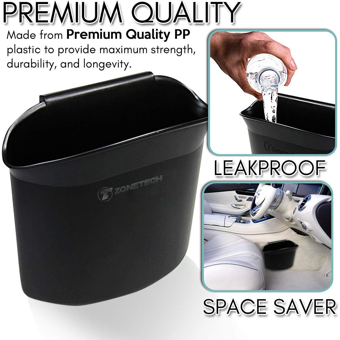 Basurero Colgante Portátil ZONETECH para Auto - Compacto 29.2x10.9x26.7 cm