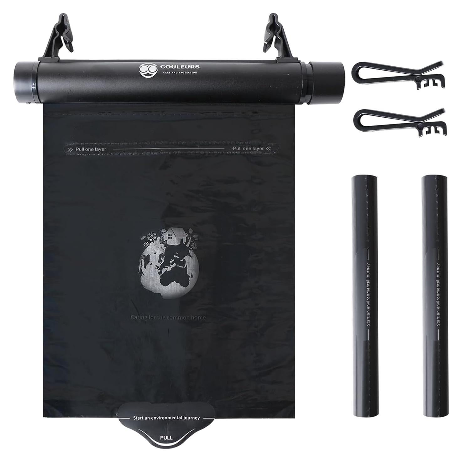 Bote de Basura para Auto Couleurs Negro con 40 Bolsas