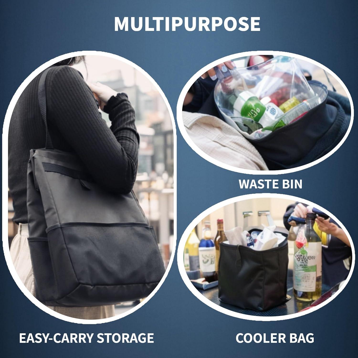Bolsa de Basura para Automóvil MCNULGUR Negra Impermeable