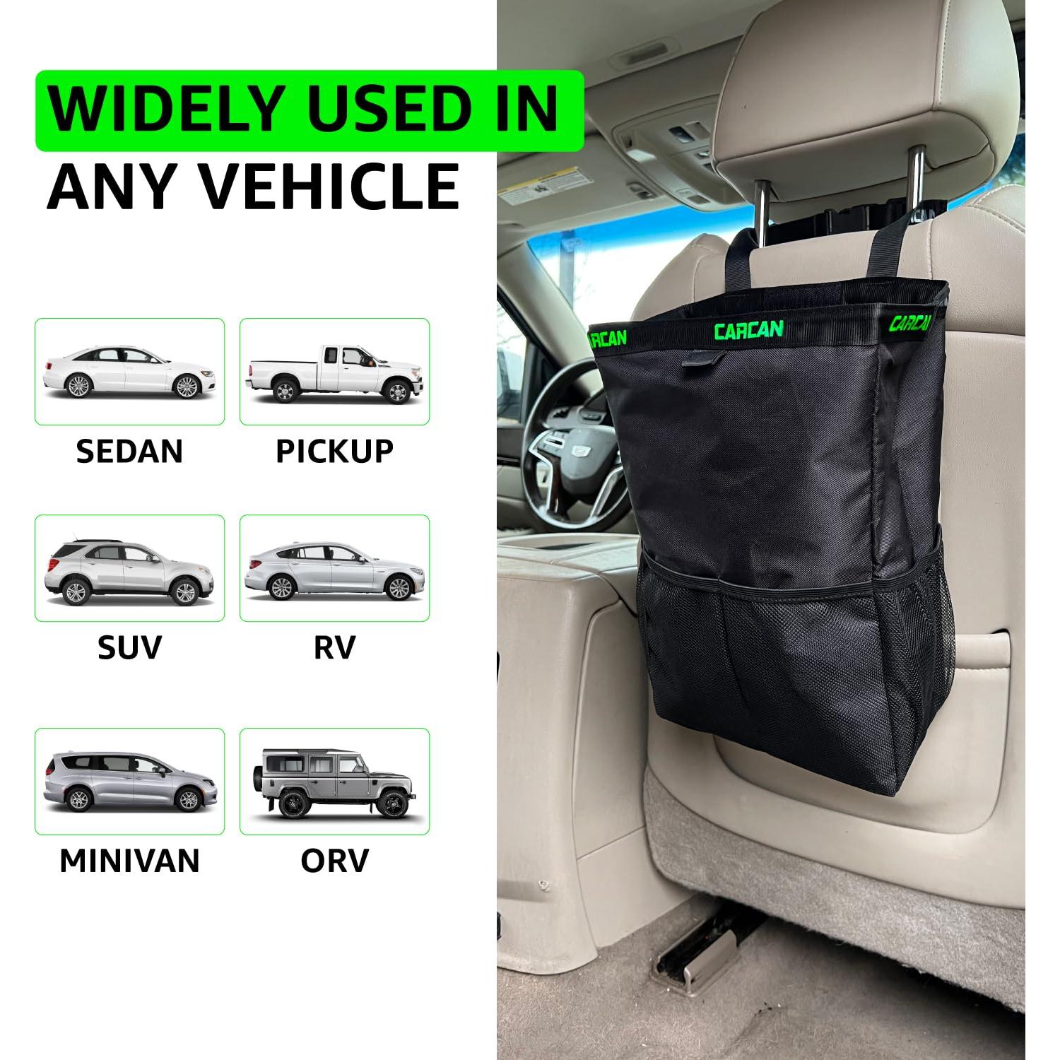 Basurero Colgante para Auto CarCan 3 en 1 - Paquete de 2