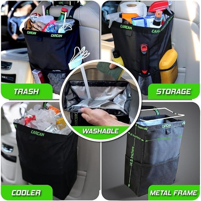 Basurero Colgante para Auto CarCan 3 en 1 - Paquete de 2