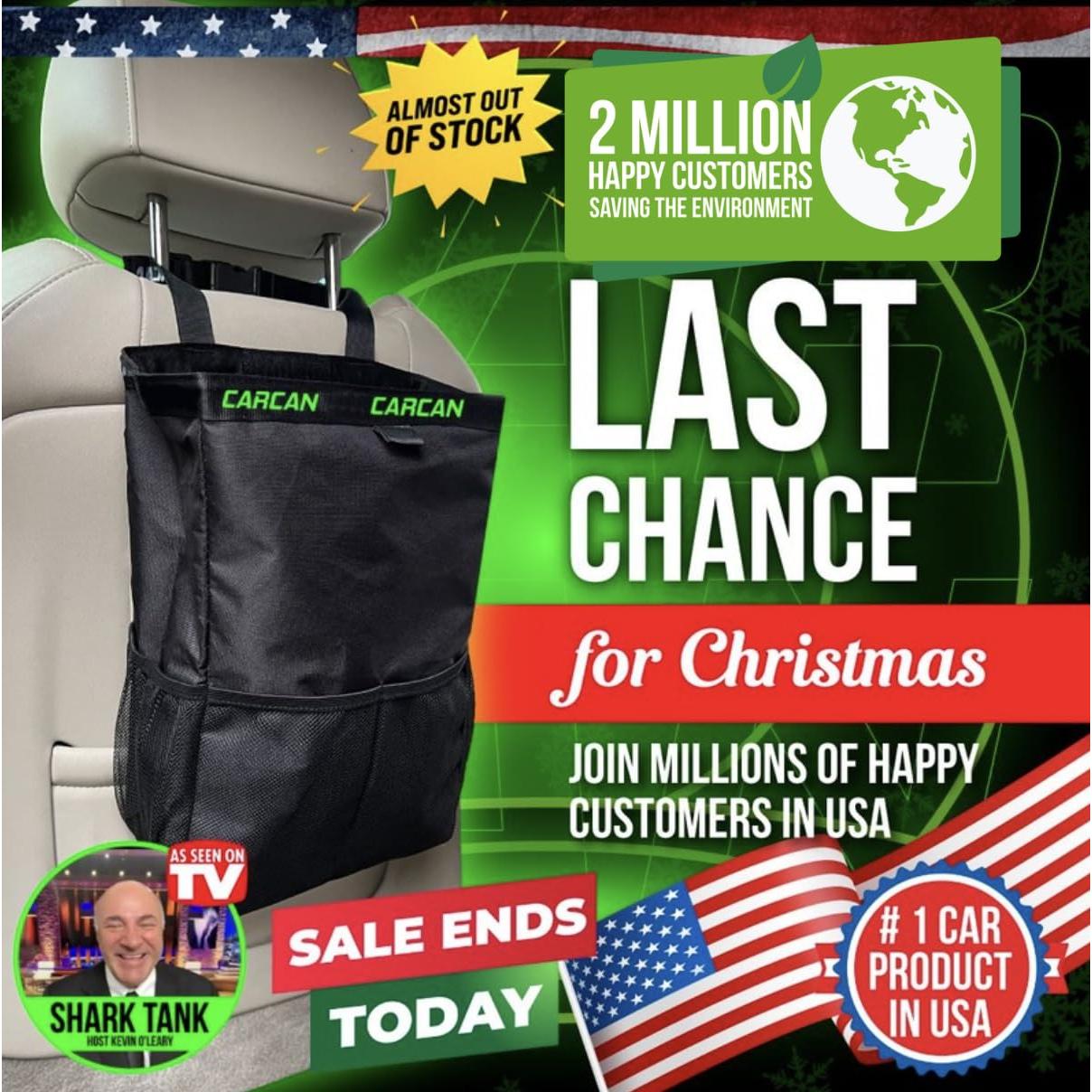 Basurero Colgante para Auto CarCan 3 en 1 - Paquete de 2