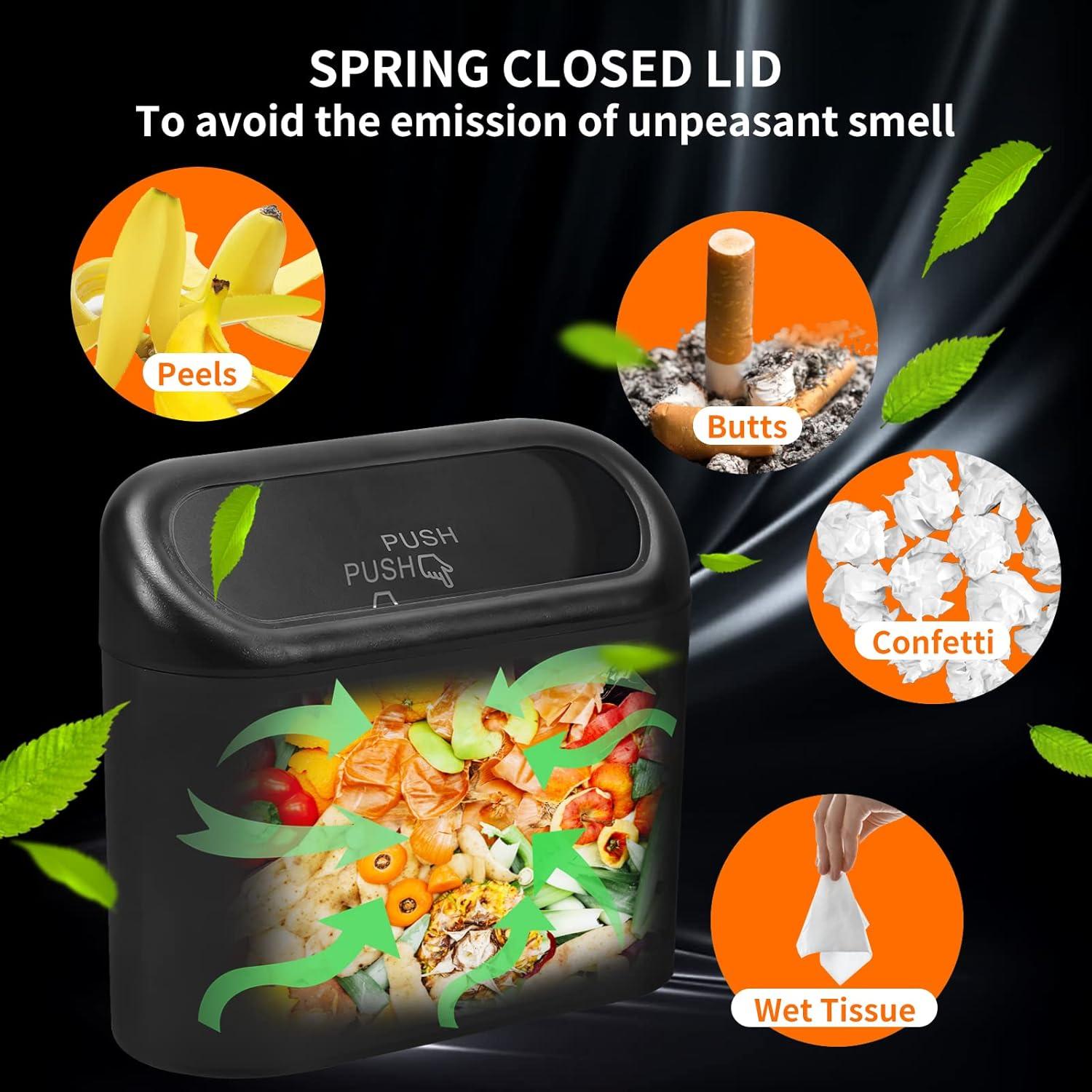 Bote de Basura para Auto Stemni con Tapa y 150 Bolsas 15x6x14cm