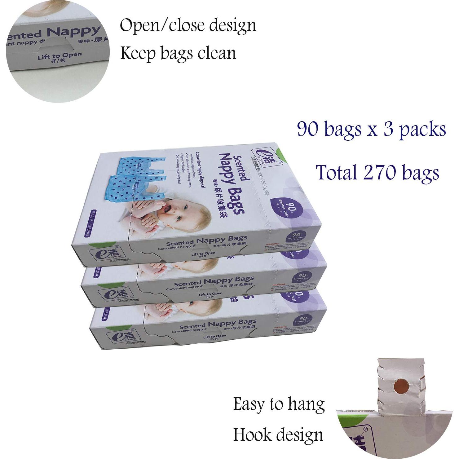 Bolsas Desechables para Pañales Dergik 270 Unidades Azul