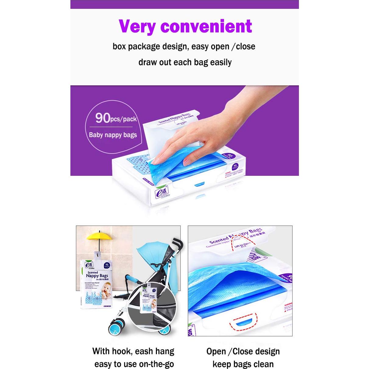 Bolsas Desechables para Pañales Dergik 270 Unidades Azul