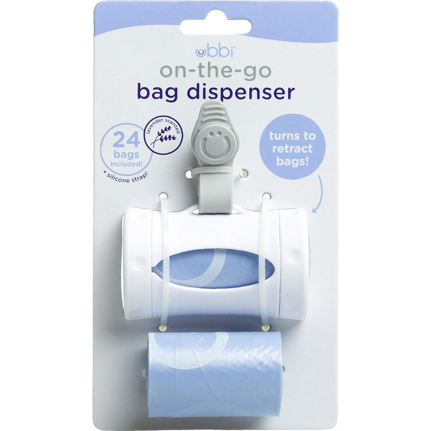 Dispensador de Bolsas Ubbi Blanco con Aroma a Lavanda 1 Cuenta