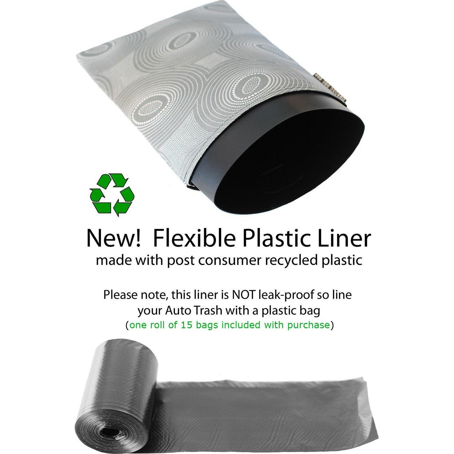 Bolsa de Basura para Auto The Mod Mobile - Floral Negra 30.48x20.32 cm