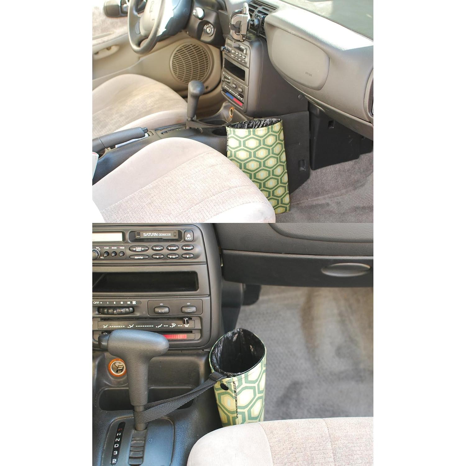 Bolsa de Basura para Auto The Mod Mobile - Floral Negra 30.48x20.32 cm