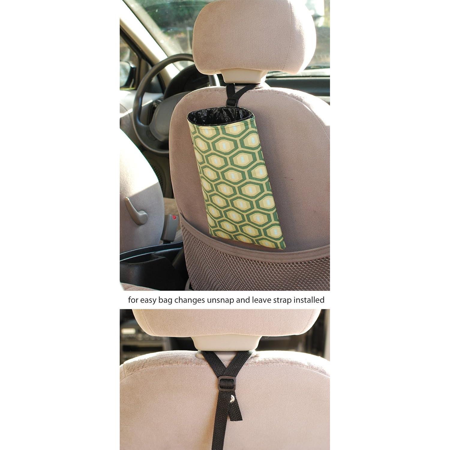 Bolsa de Basura para Auto The Mod Mobile - Floral Negra 30.48x20.32 cm