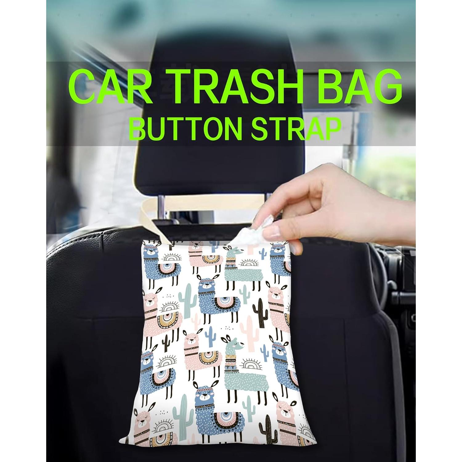 Basurero Colgante para Auto ANKVRP Llamas Lindas 30x24cm