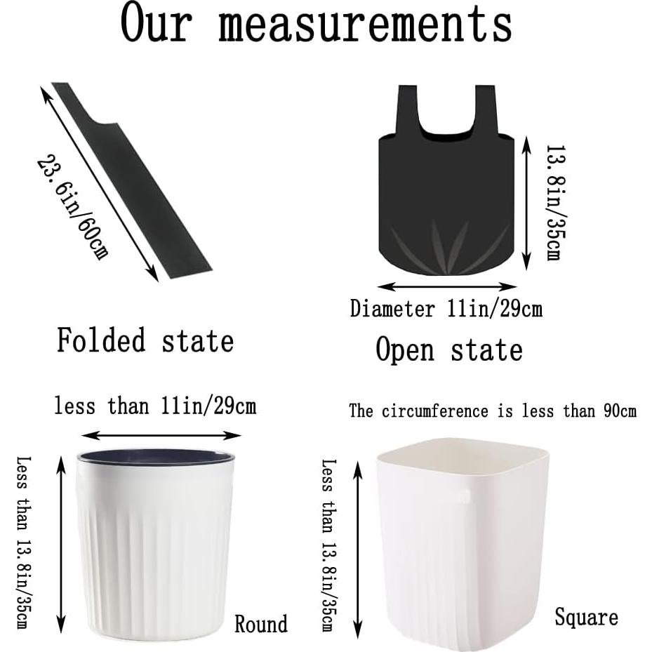 Bolsas de Basura Negras BAIYEUSO 200 Cuentas 4 Galones