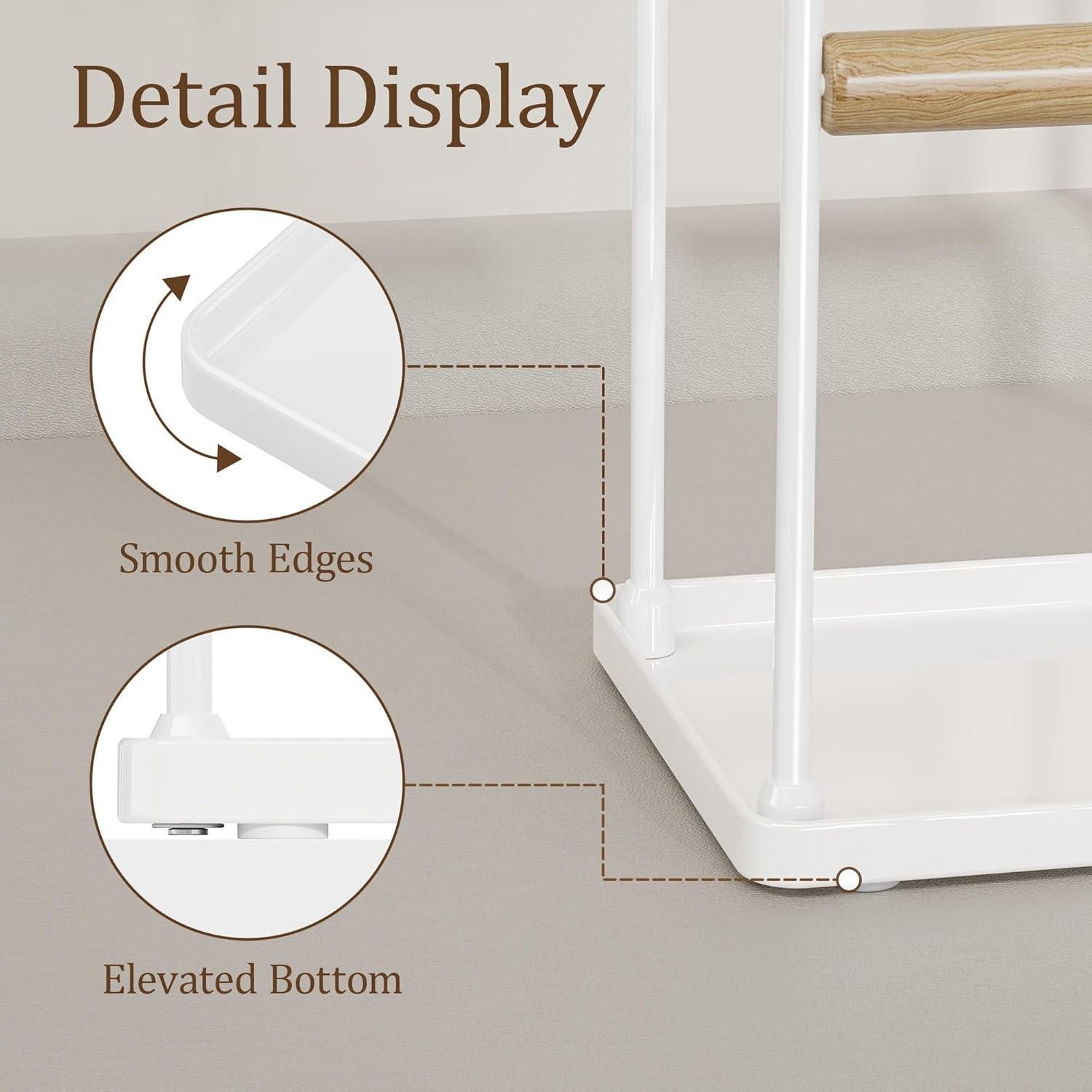 Soporte de Joyería Josmimic Blanco - Organizador 3 Niveles 22 Pendientes