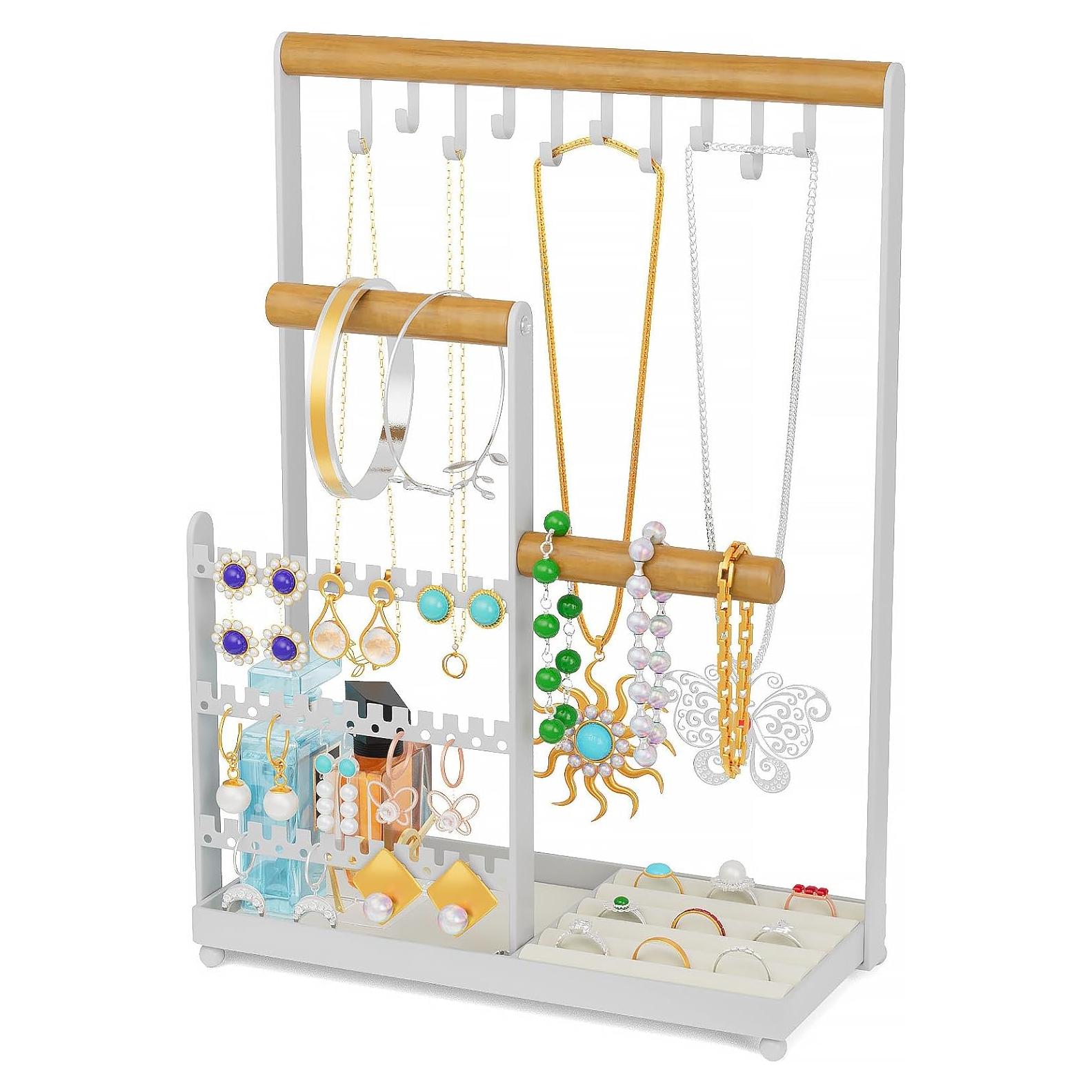 Soporte Organizador de Joyería Coobest Blanco 5 Niveles