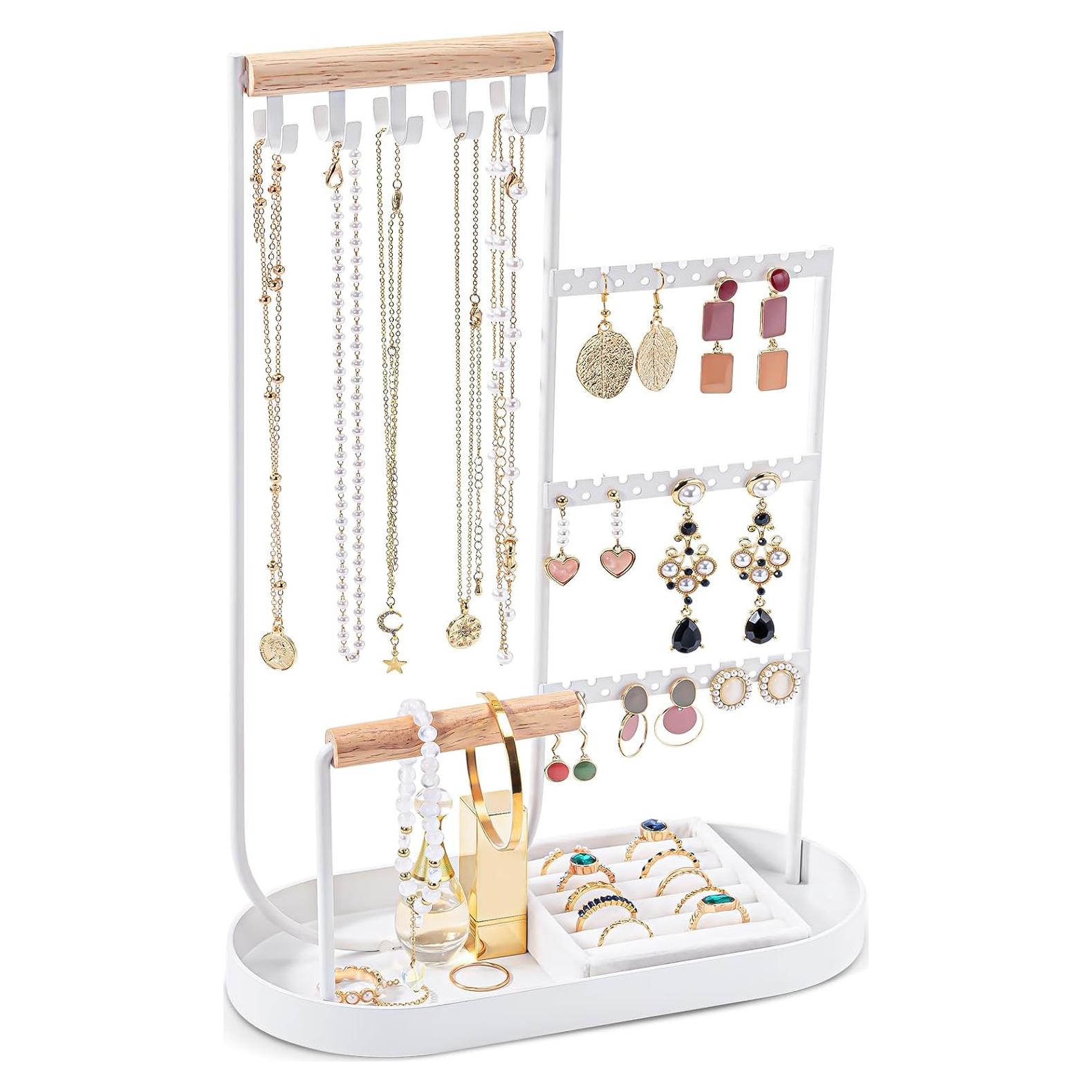 Organizador de Joyería ProCase Blanco con Soporte para Anillos