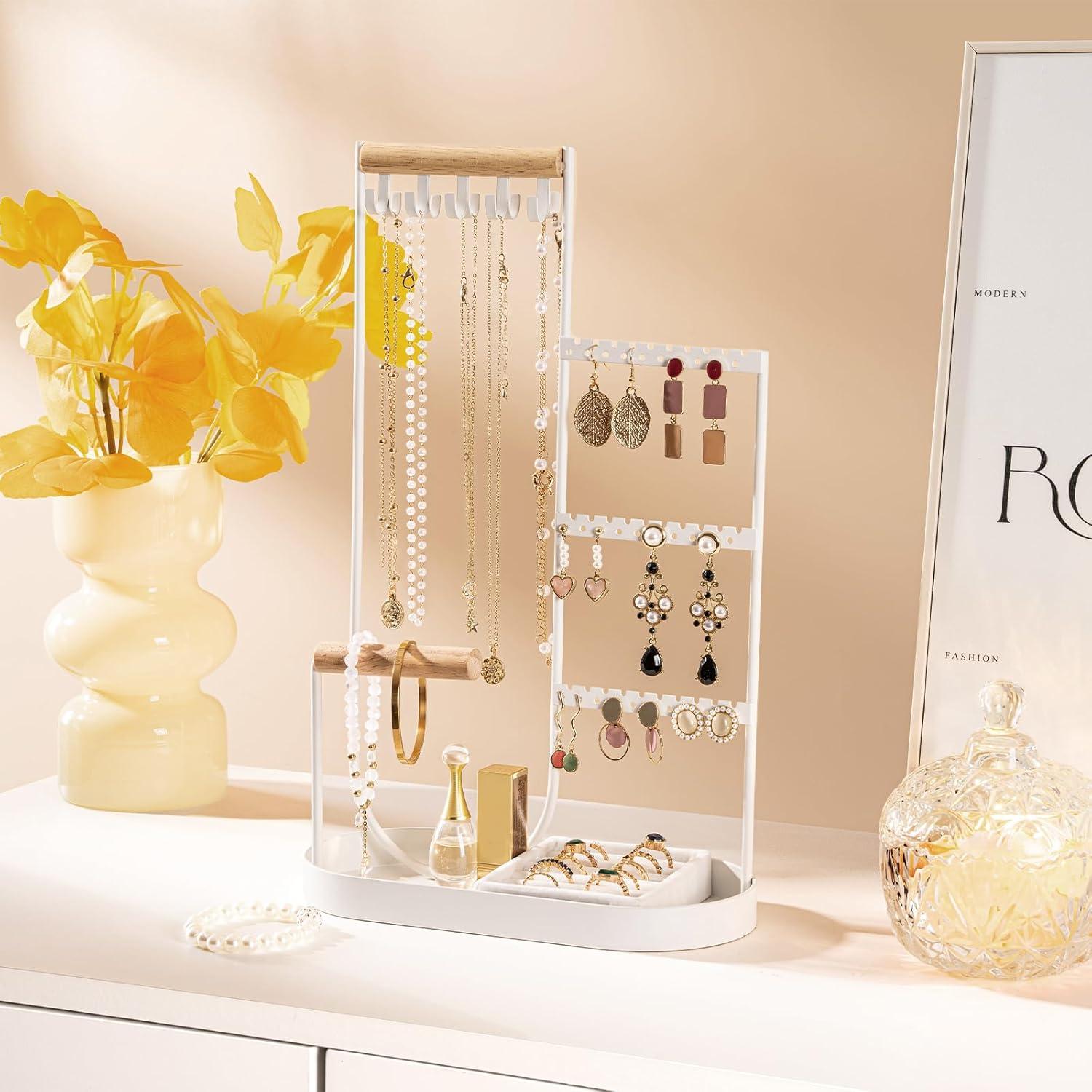 Organizador de Joyería ProCase Blanco con Soporte para Anillos