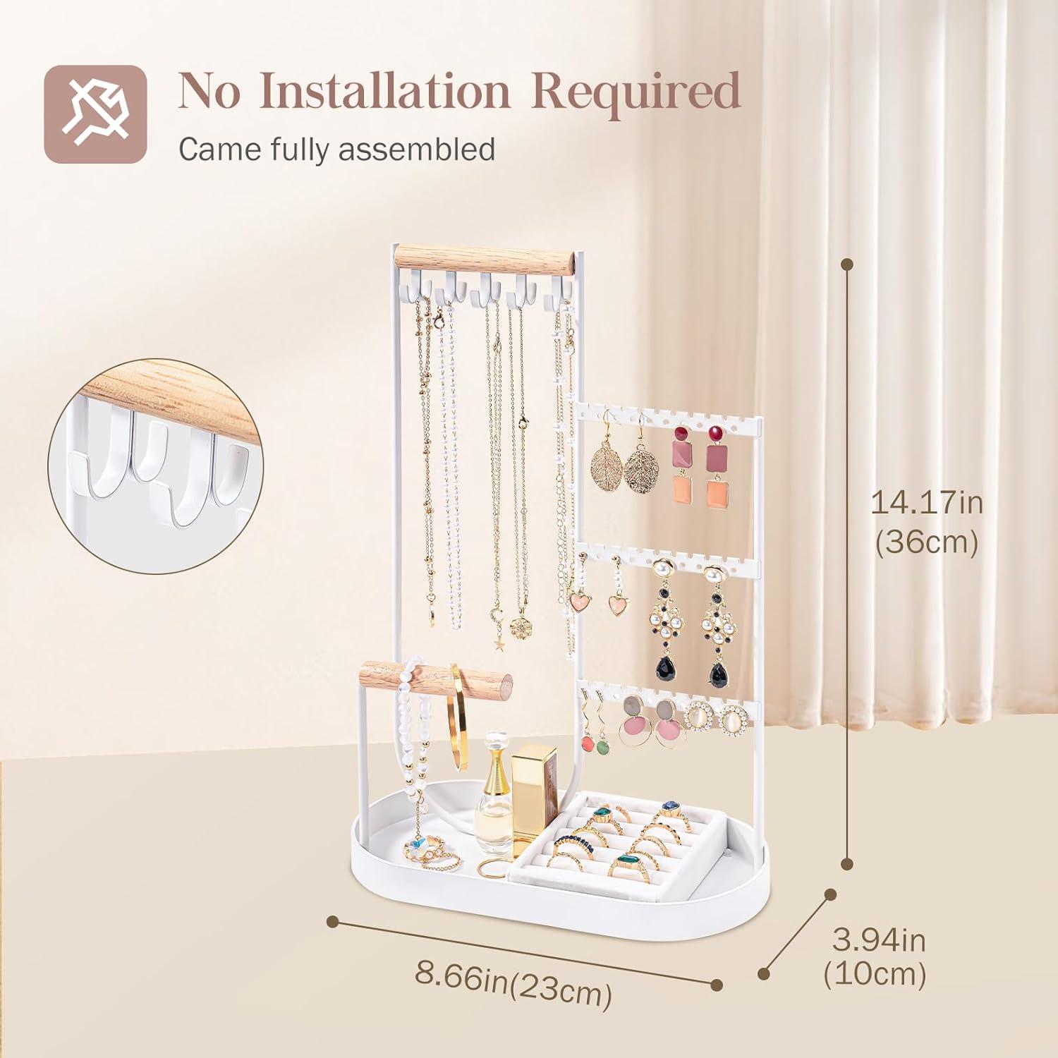 Organizador de Joyería ProCase Blanco con Soporte para Anillos