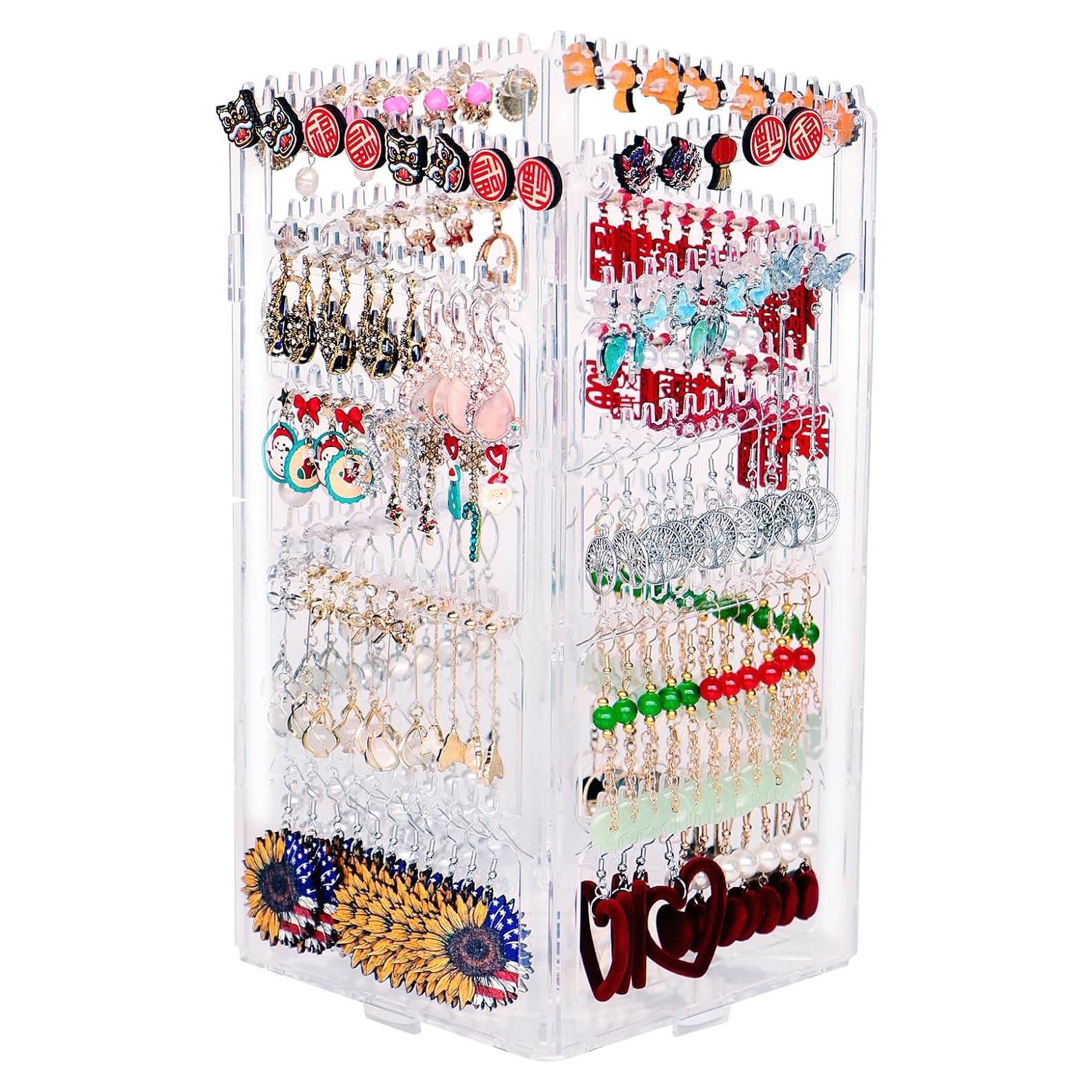 Soporte Organizador de Joyería 17Dec Acrílico 5 Niveles 460 Compartimentos