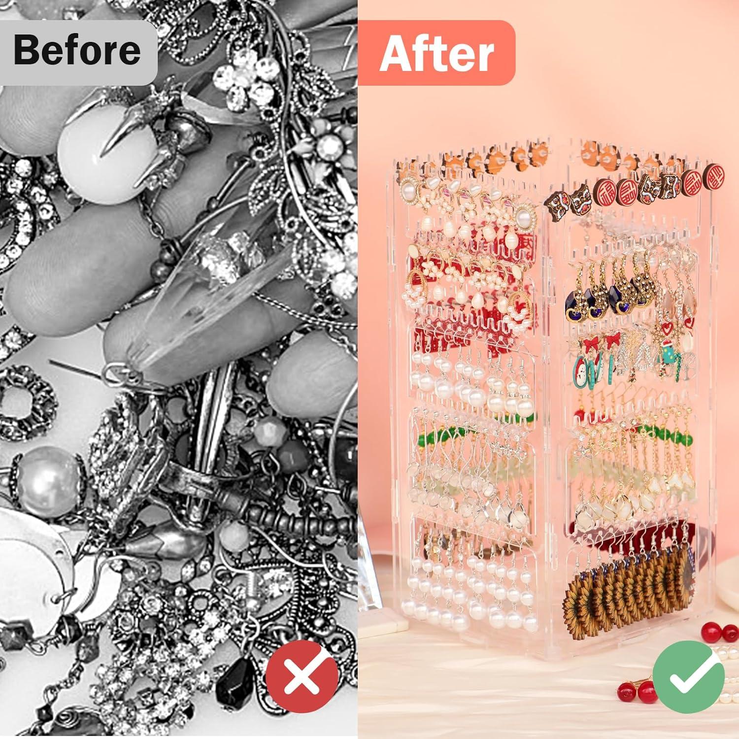 Soporte Organizador de Joyería 17Dec Acrílico 5 Niveles 460 Compartimentos