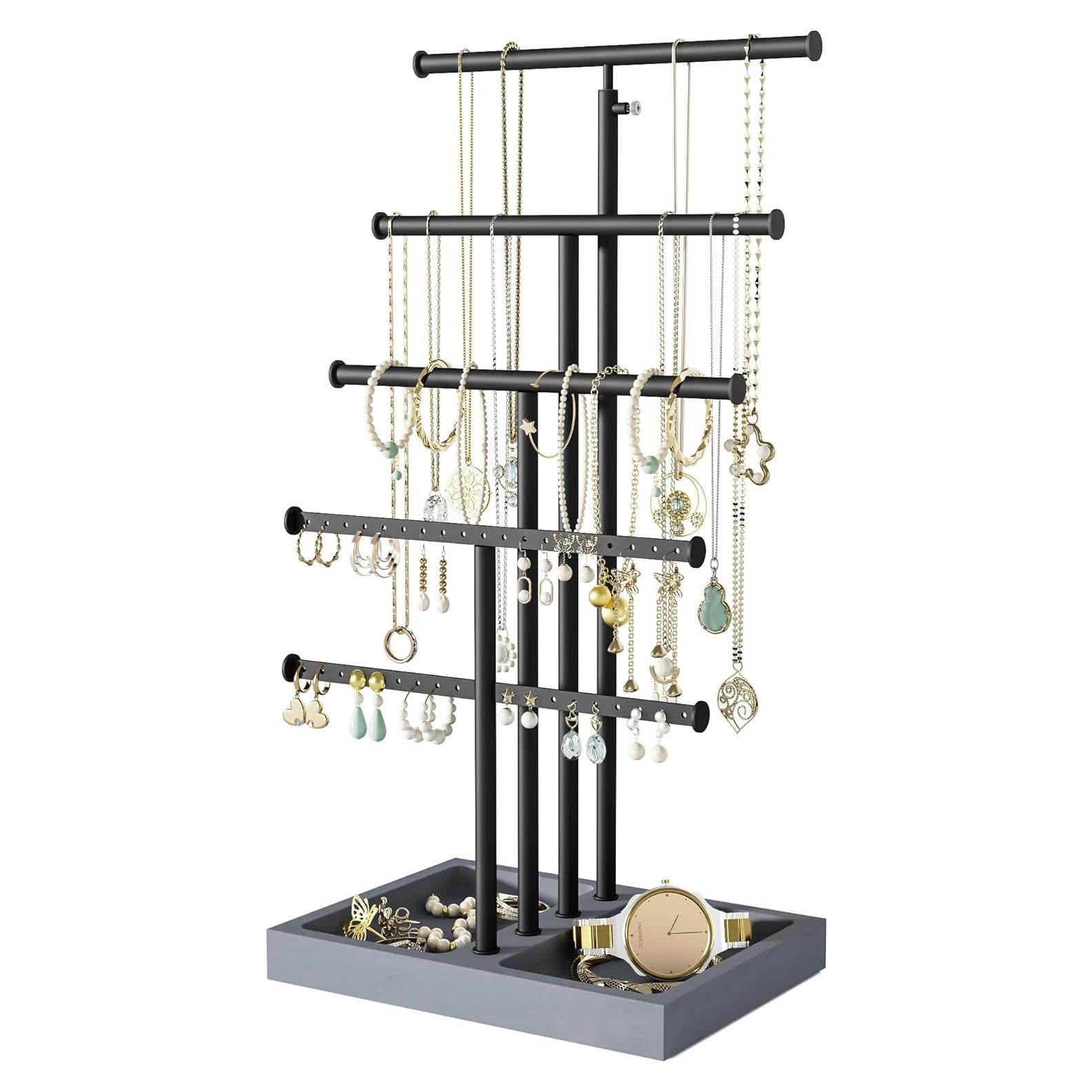 Organizador de Joyería Love-KANKEI 5 Niveles Ajustable Madera