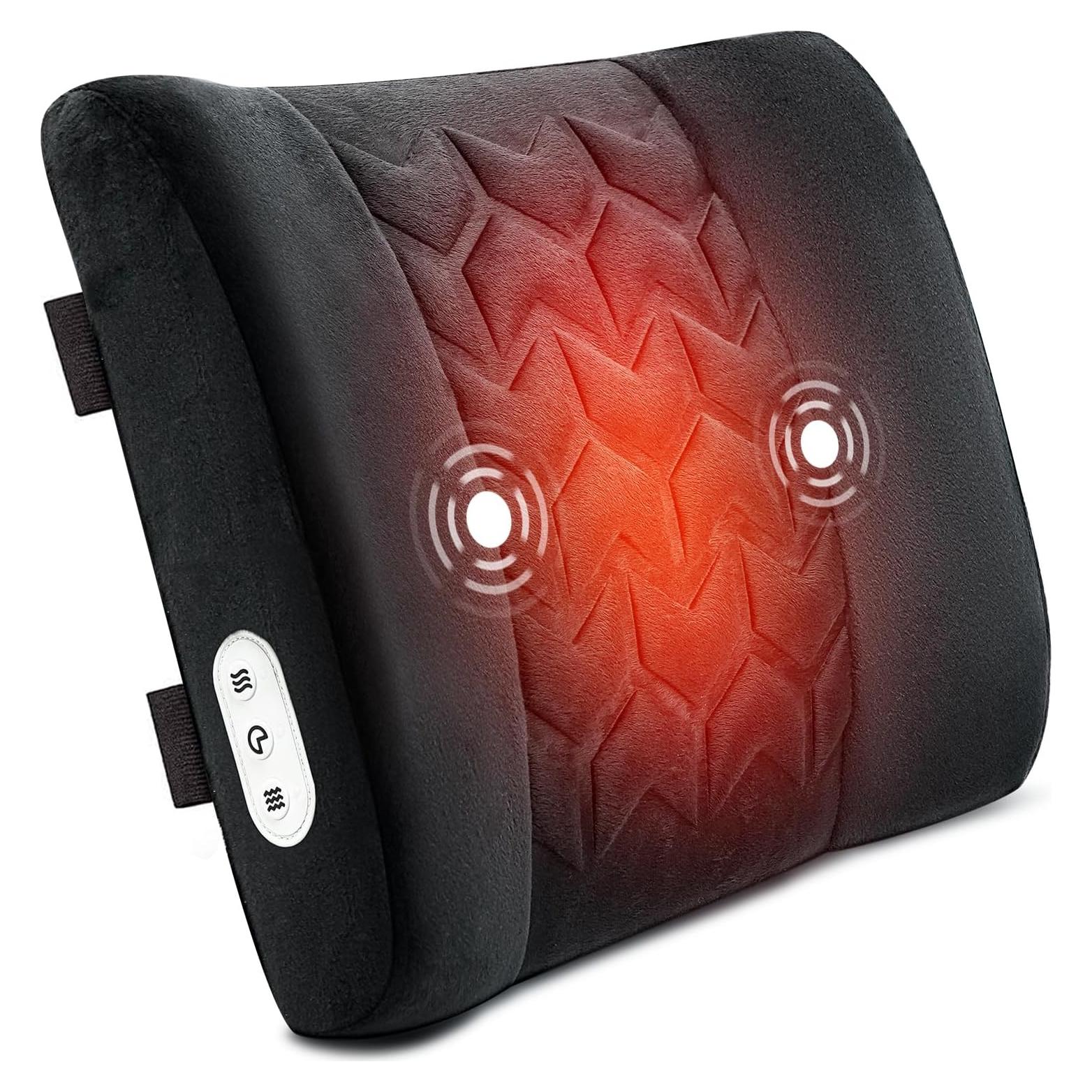 Almohada Lumbar Calentada CILI con Masaje Vibrante Negro