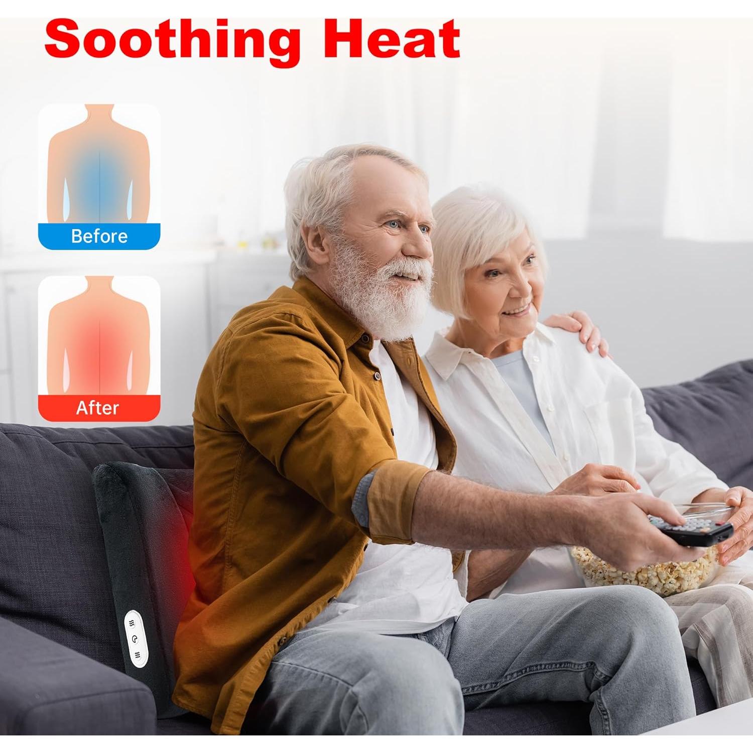 Almohada Lumbar Calentada CILI con Masaje Vibrante Negro