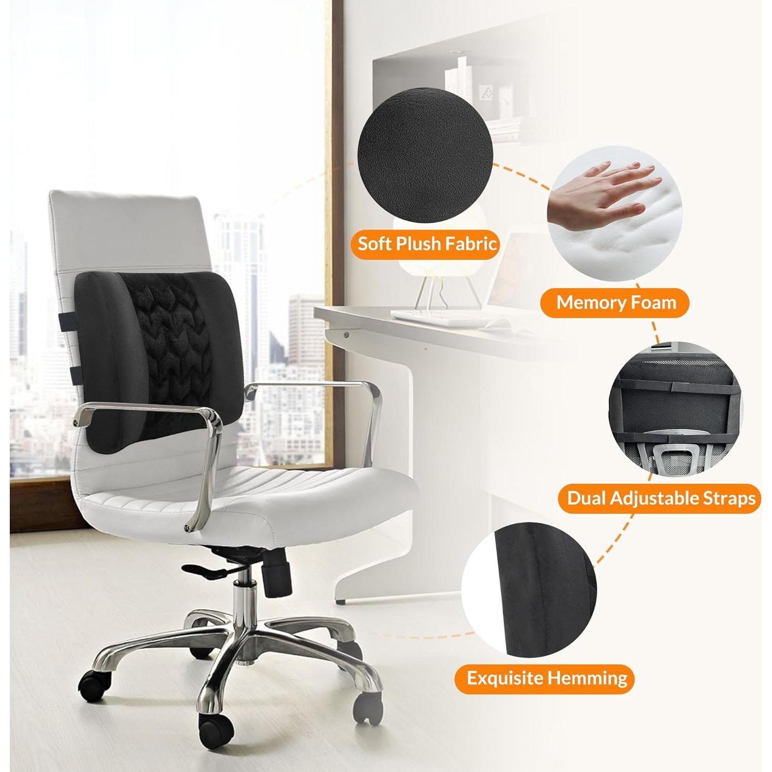 Almohada Lumbar Calentada CILI con Masaje Vibrante Negro