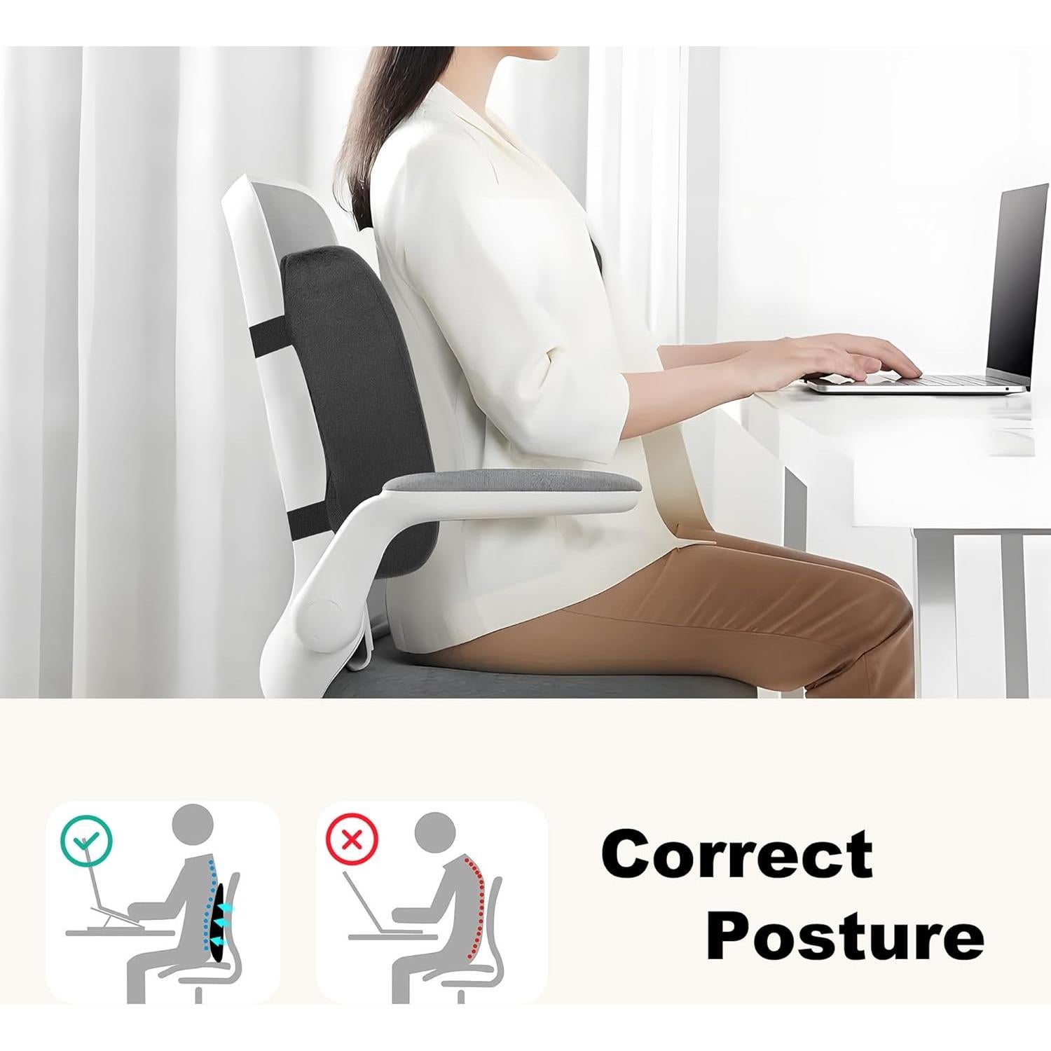 Almohada Lumbar Calentada CILI con Masaje Vibrante Negro