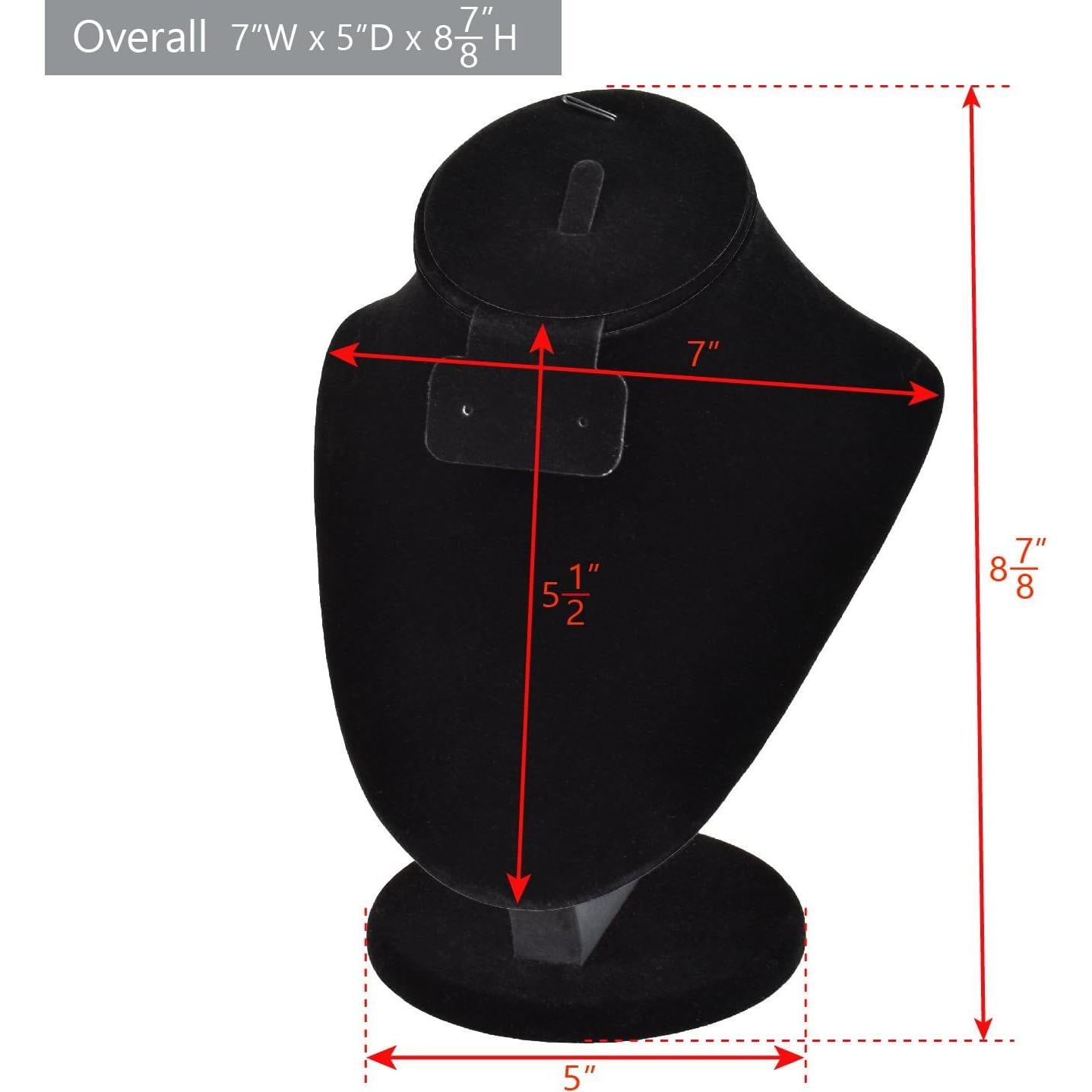 Exhibidor de Joyería MOOCA Terciopelo Negro Ajustable 22.5cm