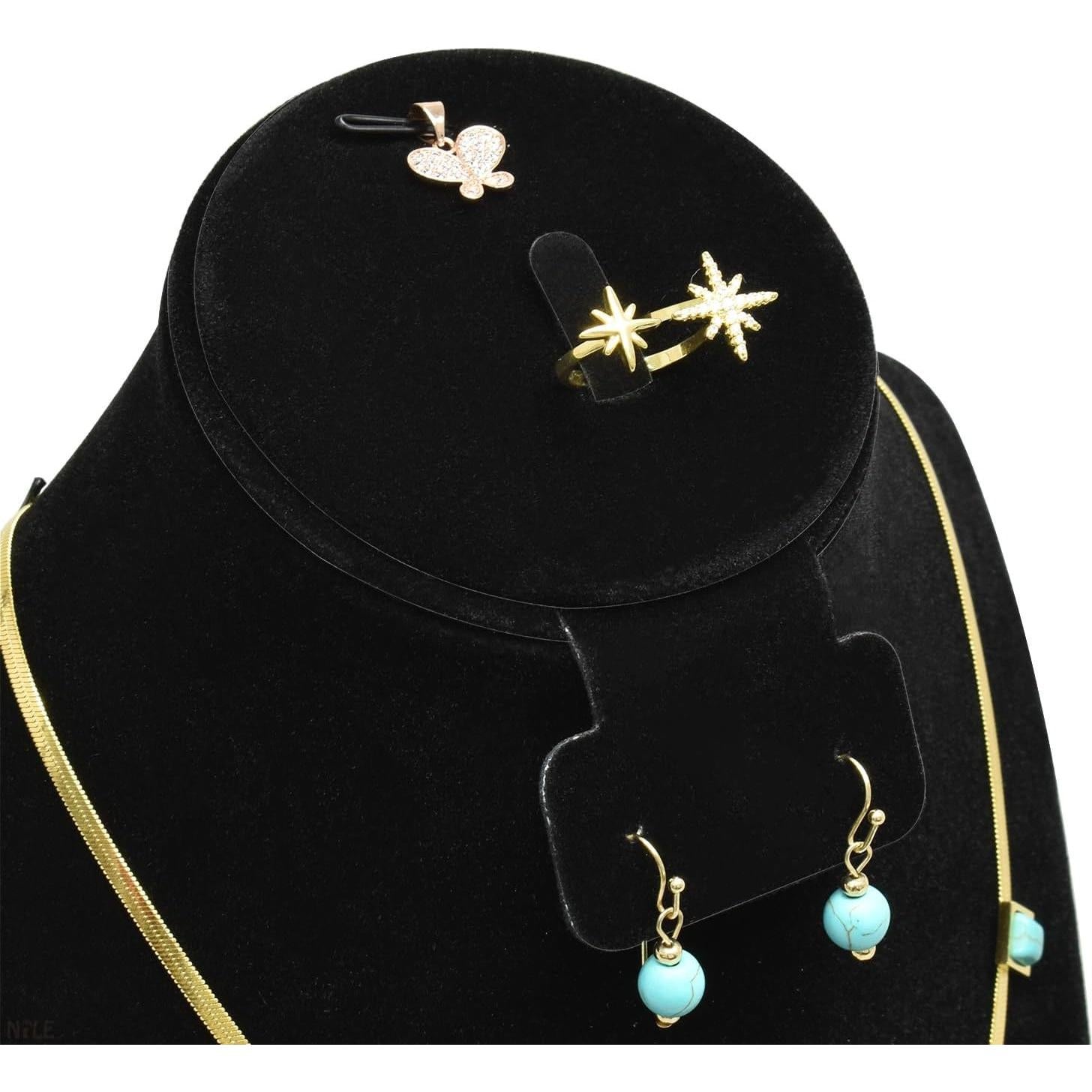 Exhibidor de Joyería MOOCA Terciopelo Negro Ajustable 22.5cm