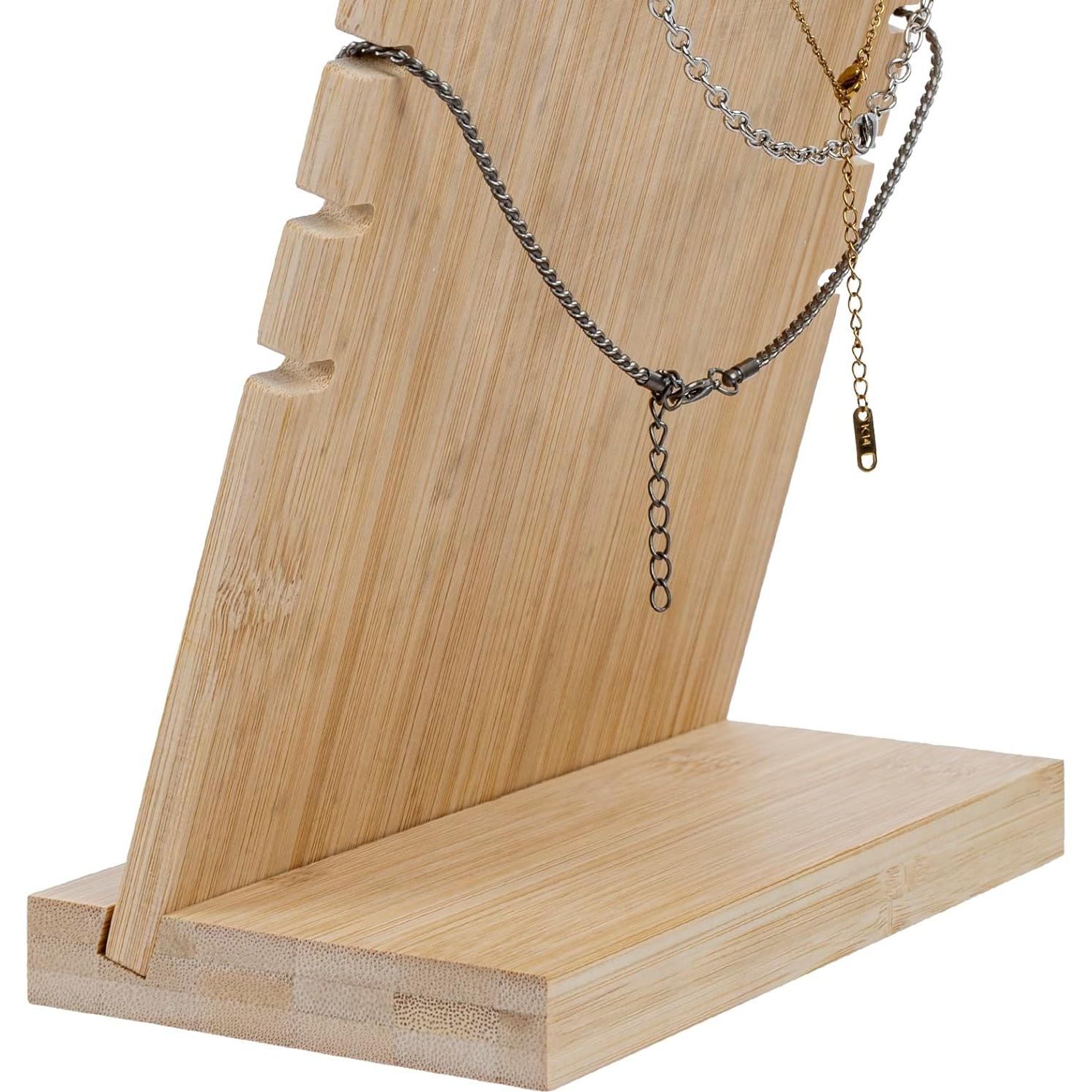 Soporte para Collares MyGift 2-Pack de Bambú Desmontable