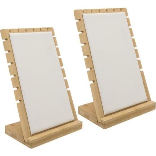 Soporte para Collares MyGift 2-Pack de Bambú Desmontable