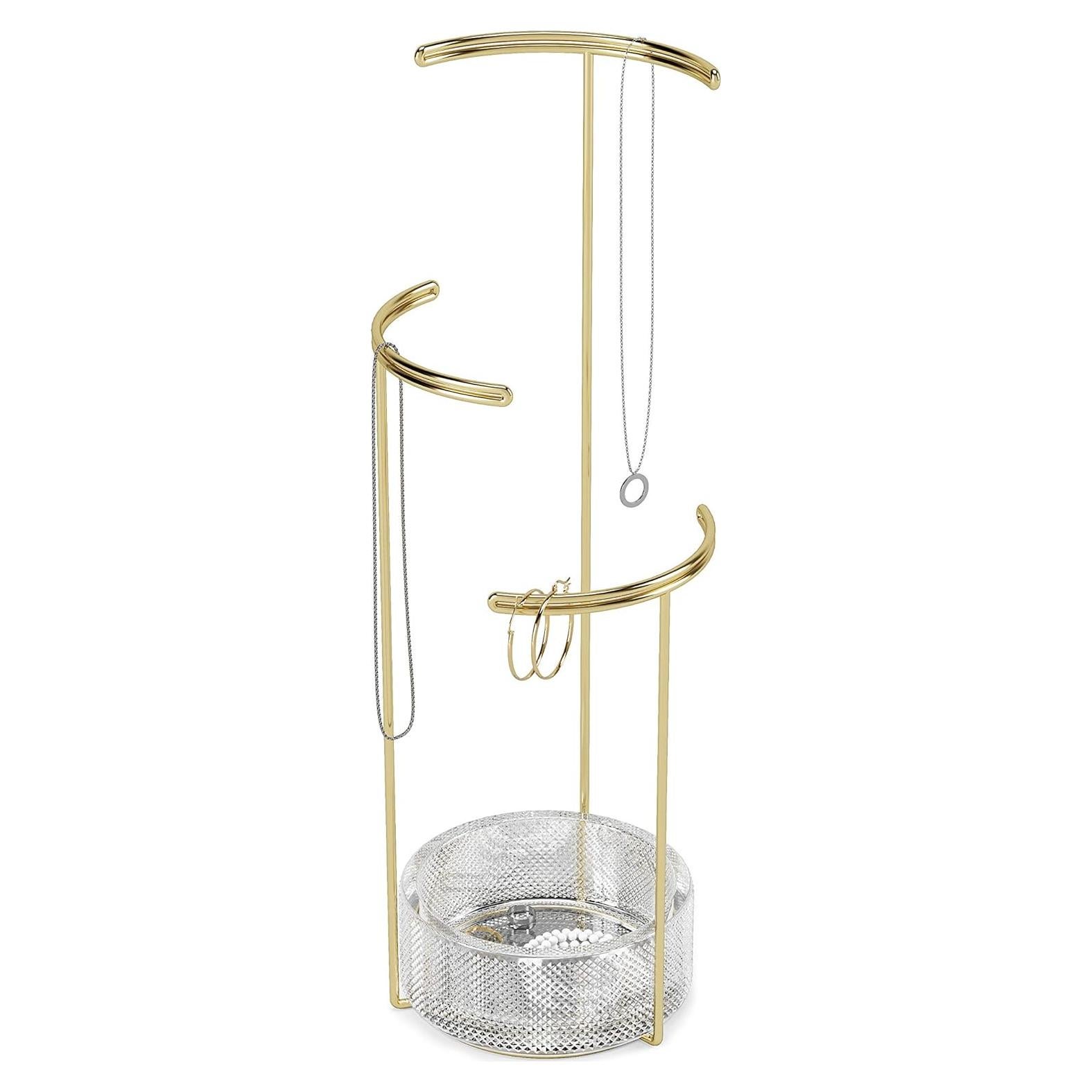 Soporte de Joyería Umbra Tesora con Base de Vidrio 42cm